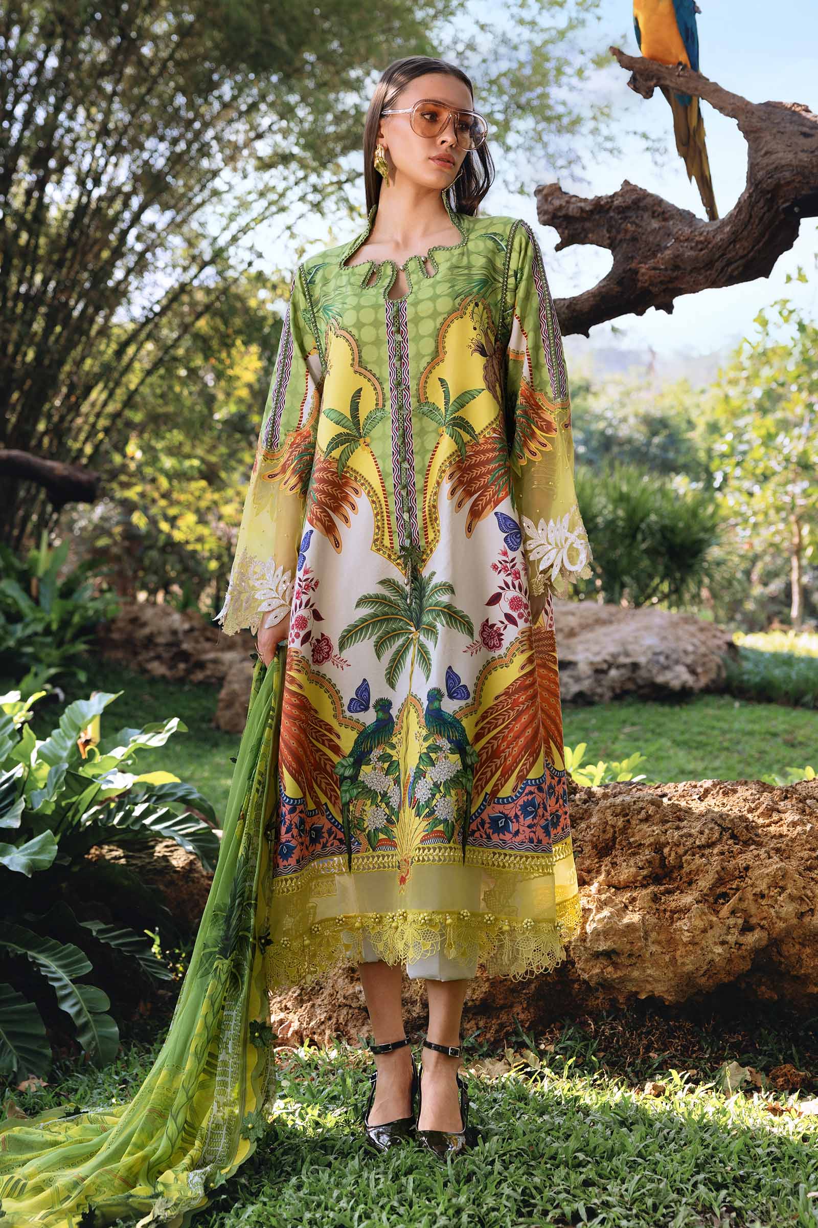 3 Piece Unstitched Embroidered Lawn Suit - Image 4