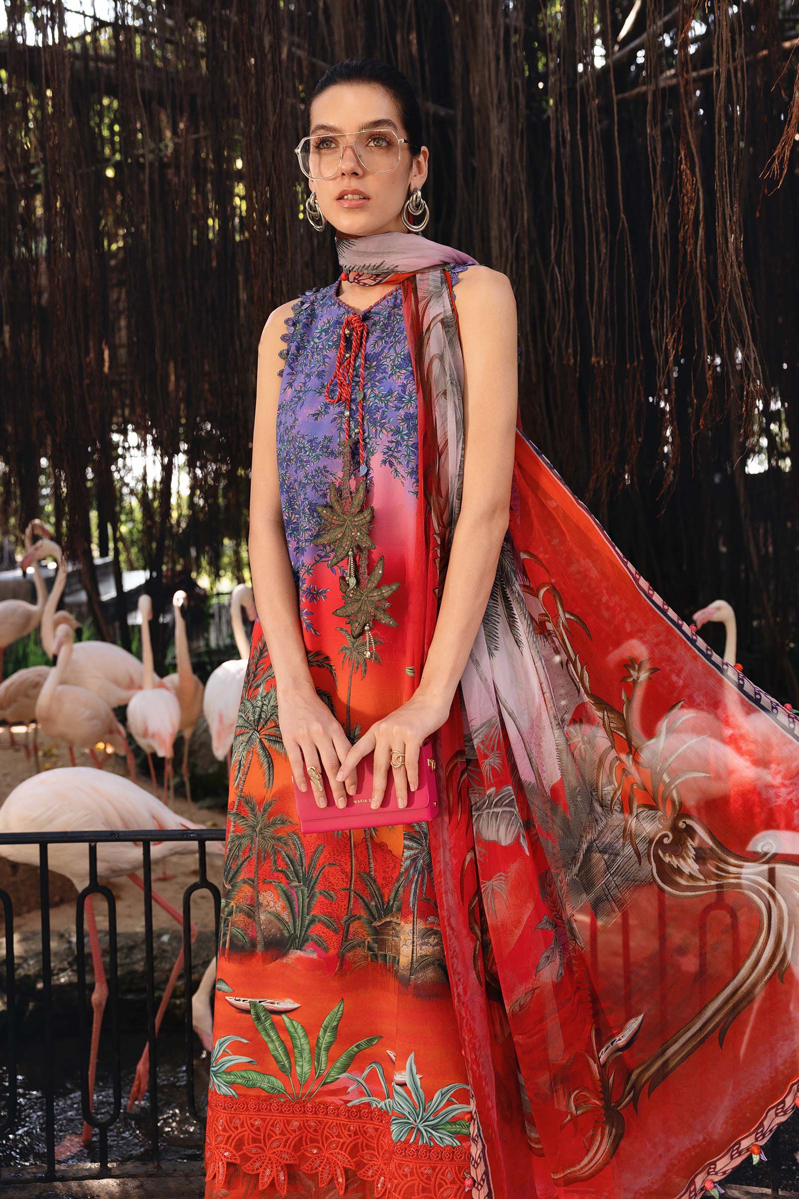 3 Piece Unstitched Embroidered Lawn Suit - Image 2