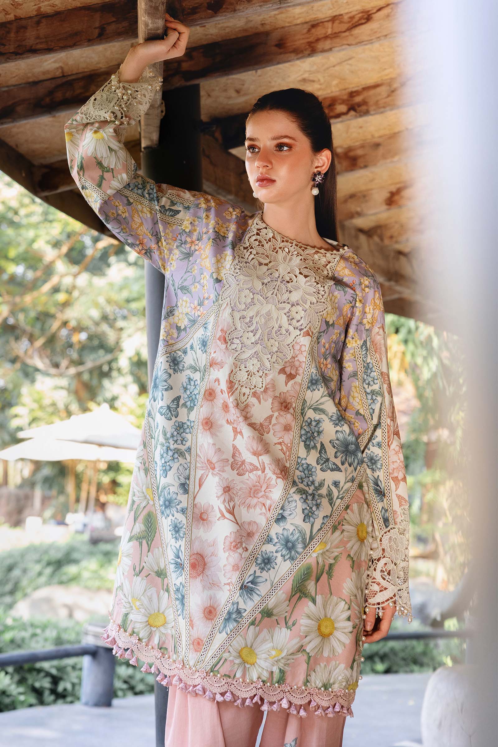 3 Piece Unstitched Embroidered Lawn Suit - Image 3