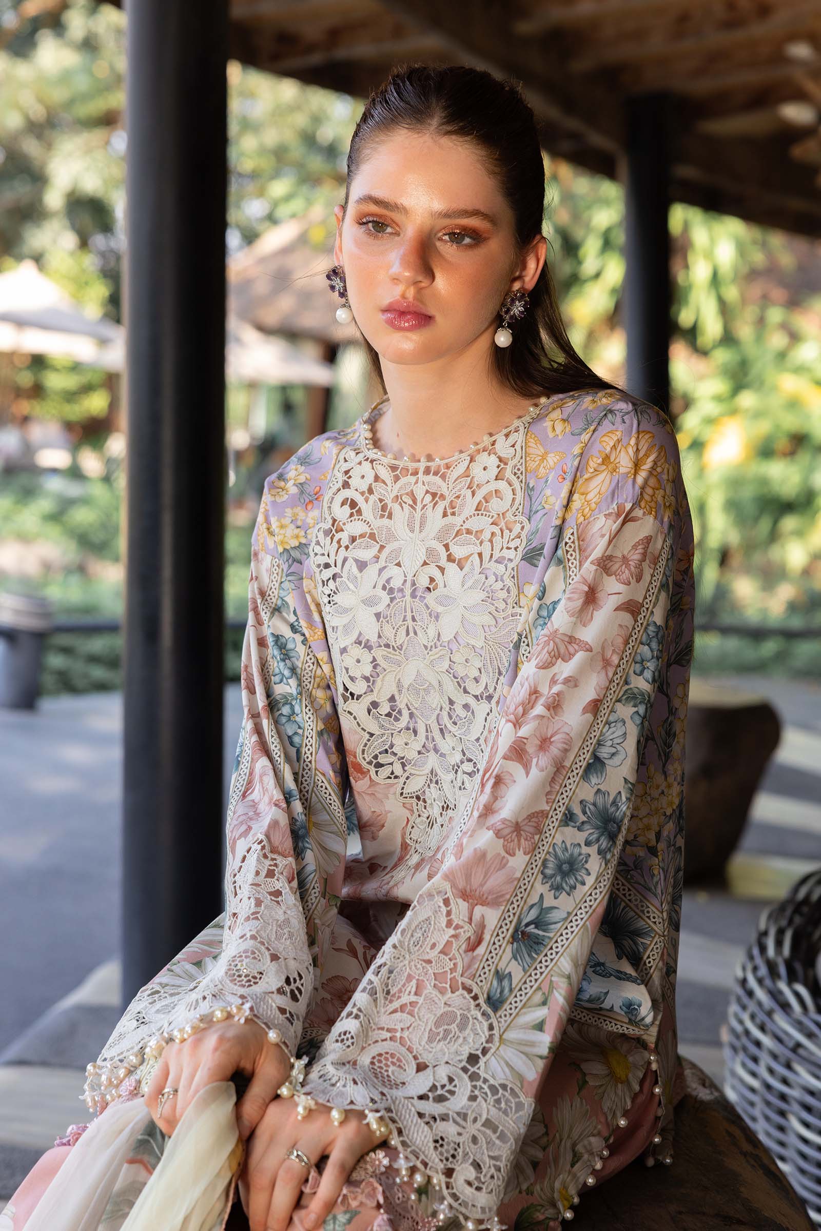 3 Piece Unstitched Embroidered Lawn Suit - Image 4