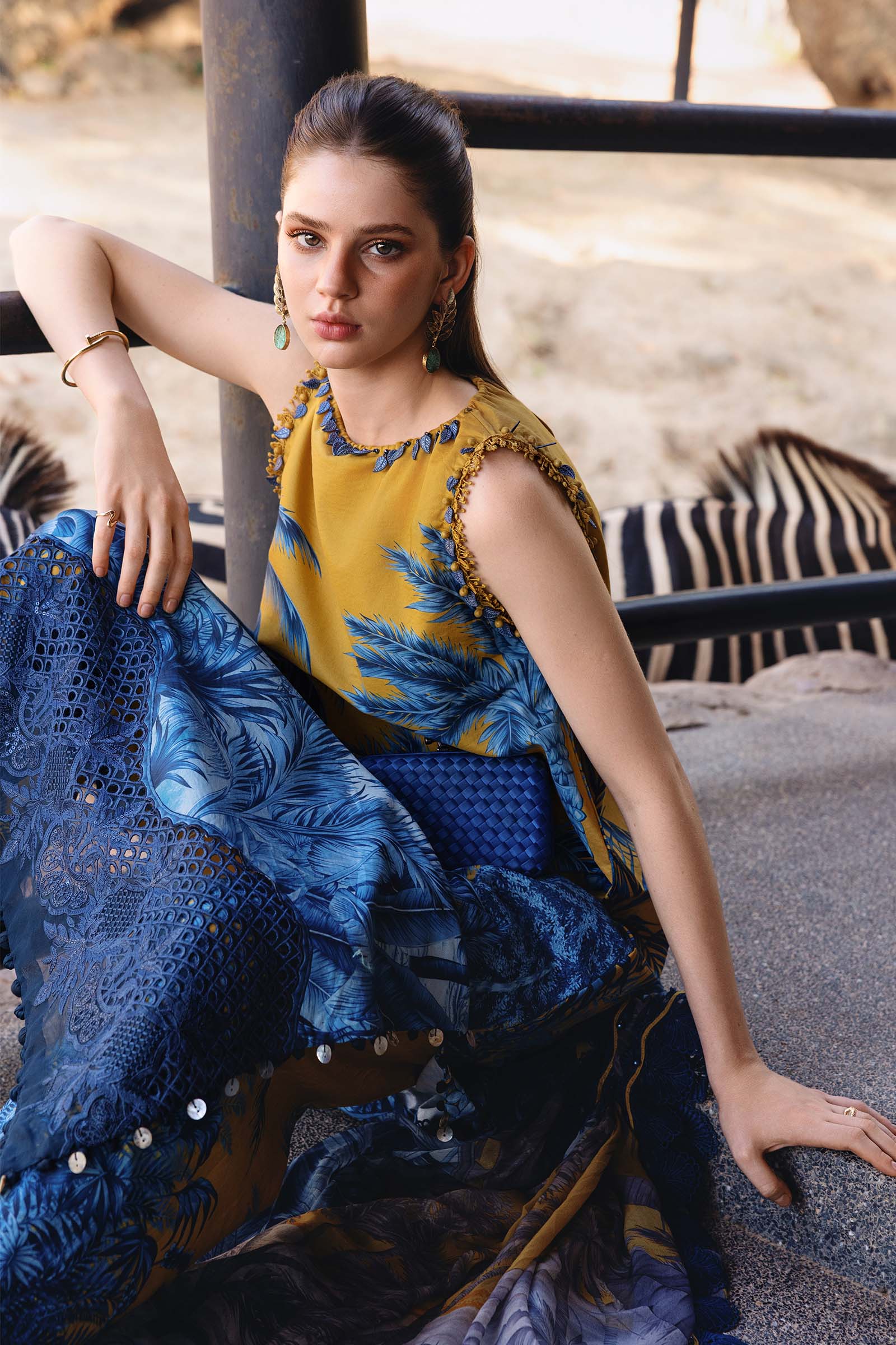 3 Piece Unstitched Embroidered Lawn Suit - Image 2