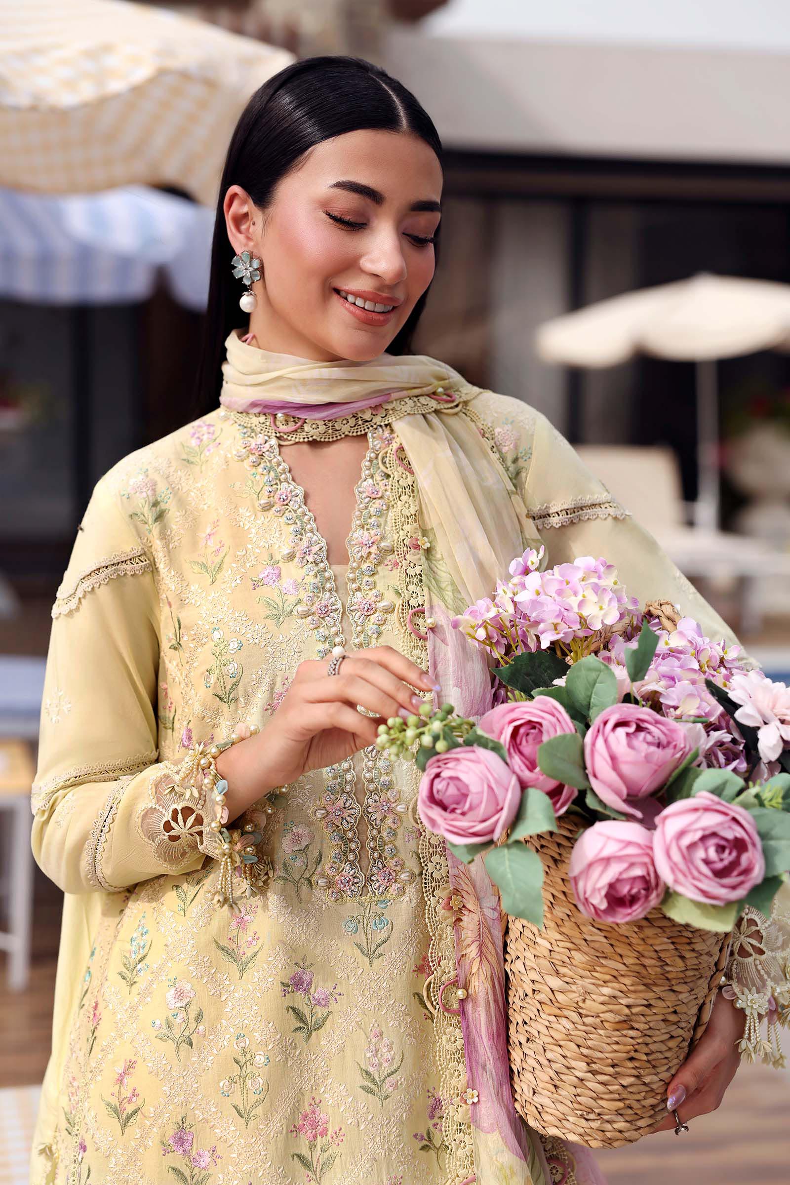 3 Piece Unstitched Embroidered Lawn Suit - Image 2