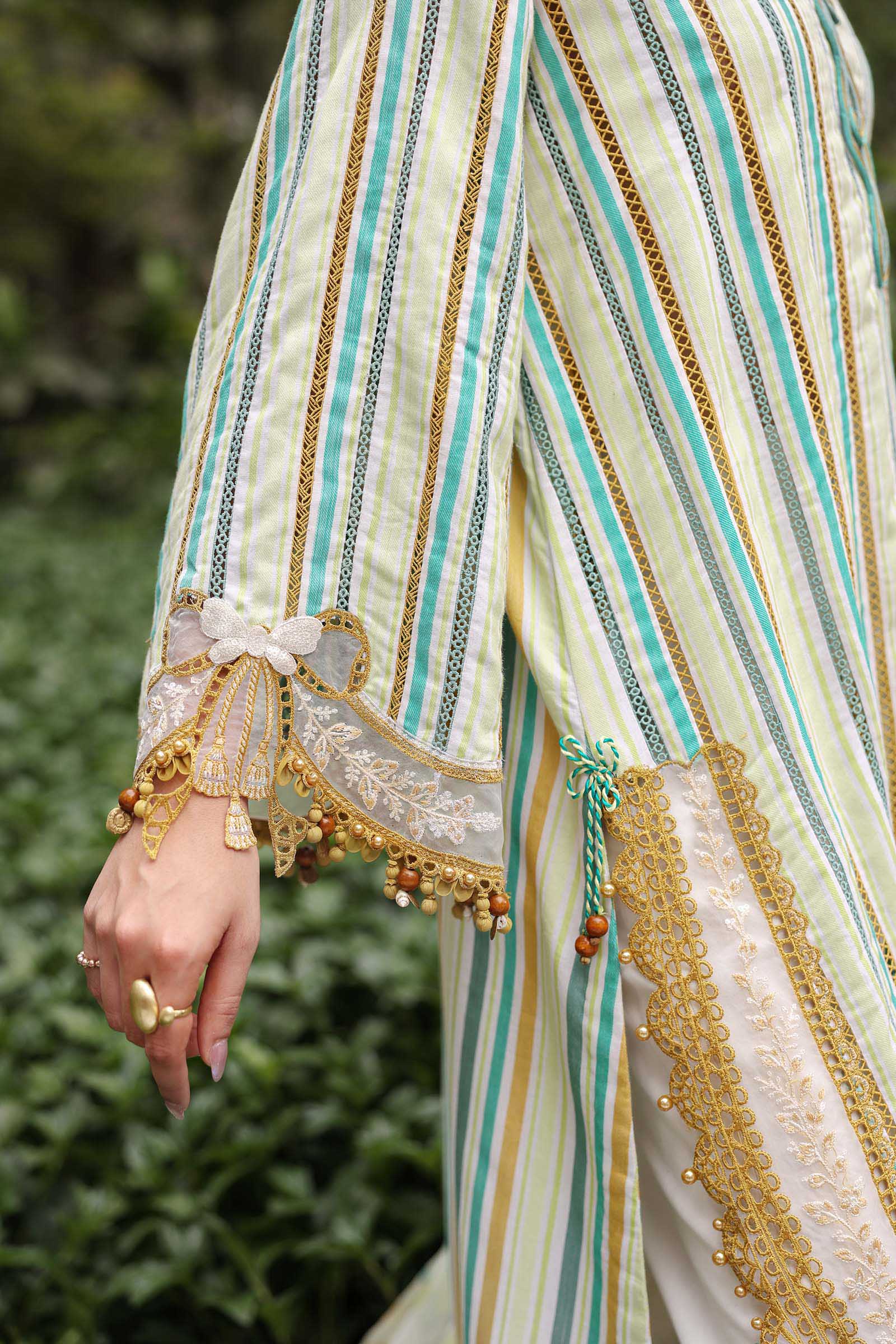 3 Piece Unstitched Embroidered Jacquard Suit - Image 6