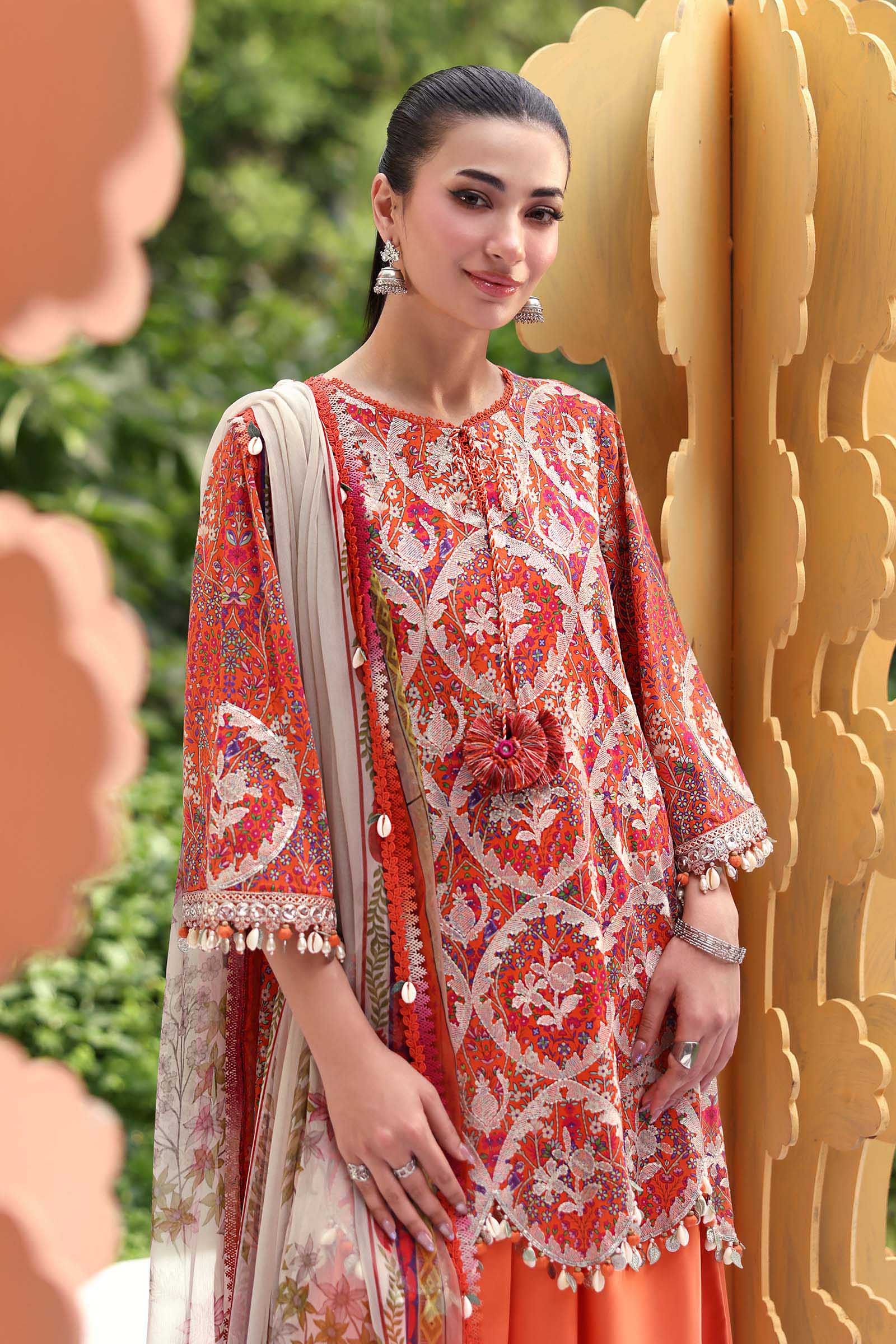 3 Piece Unstitched Embroidered Lawn Suit - Image 2