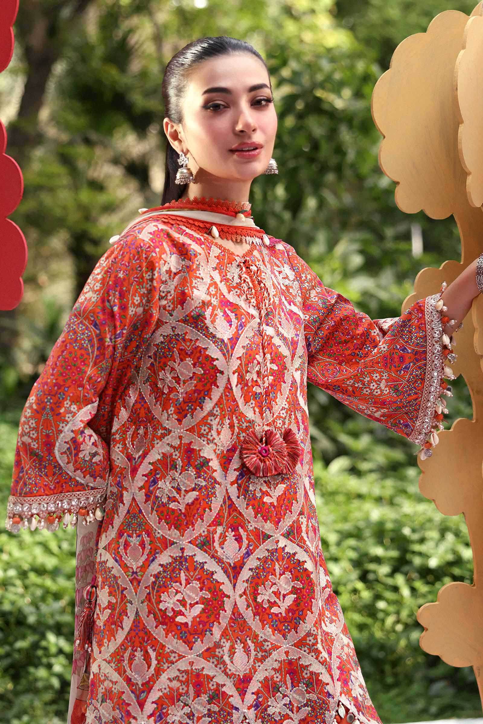 3 Piece Unstitched Embroidered Lawn Suit - Image 4