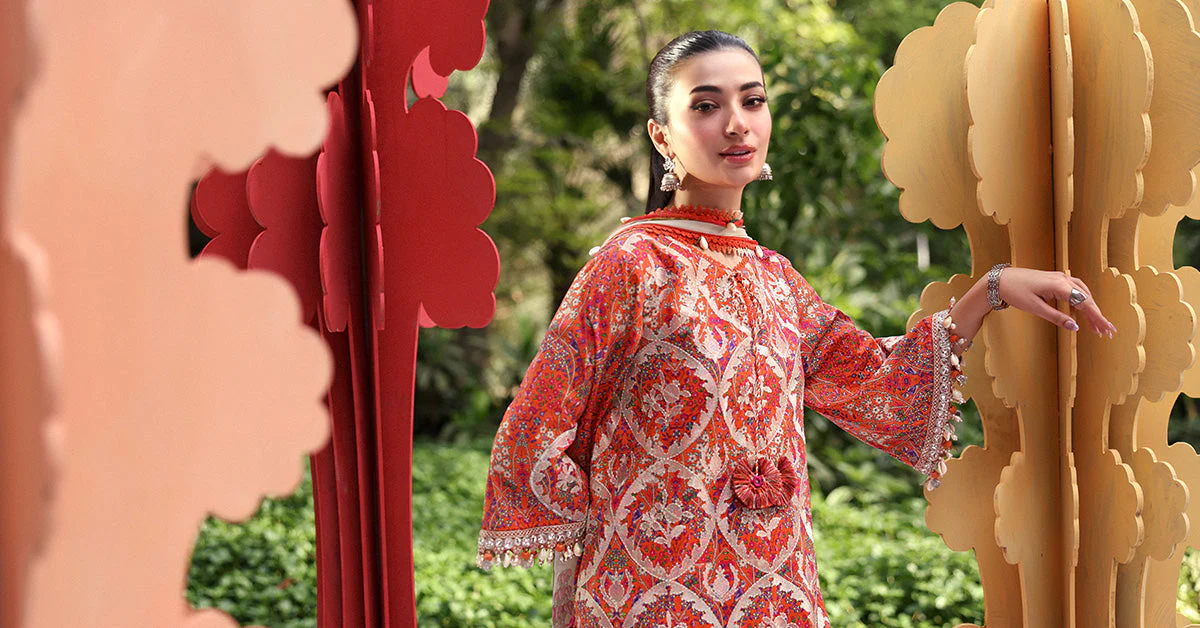 3 Piece Unstitched Embroidered Lawn Suit - Image 5