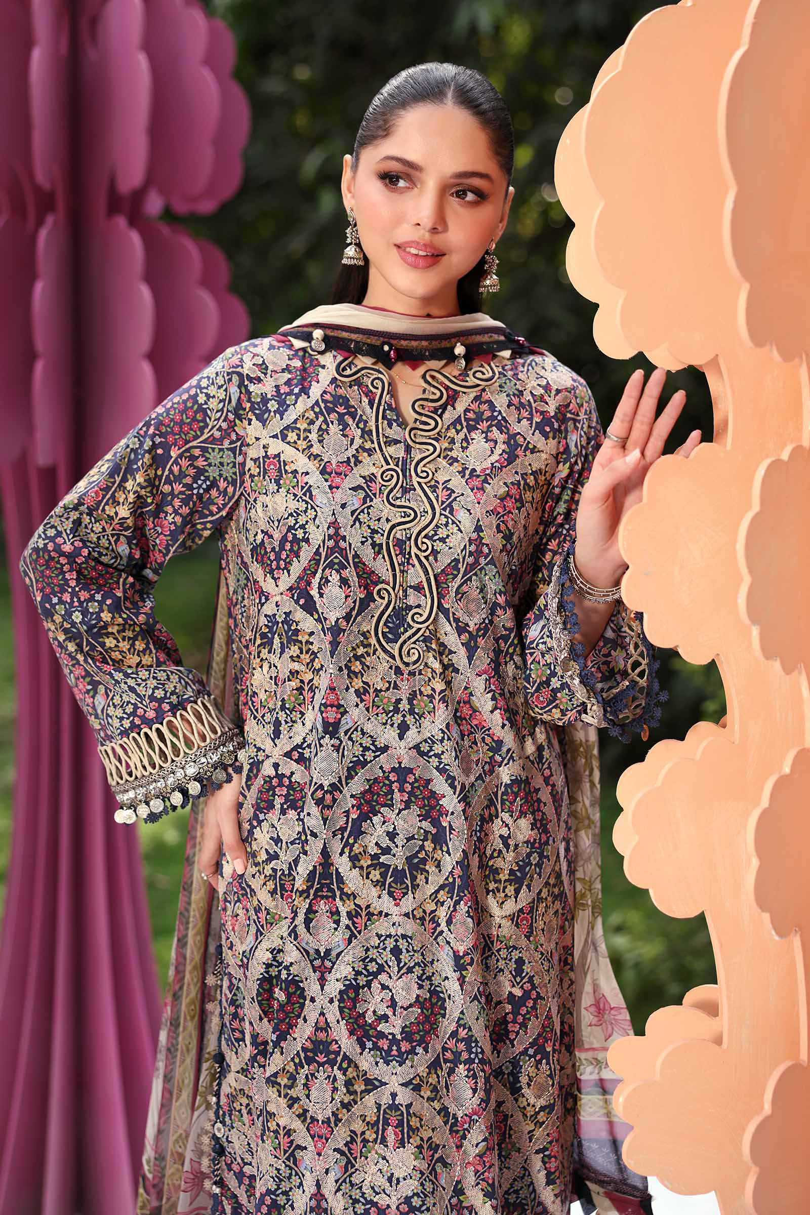 3 Piece Unstitched Embroidered Lawn Suit - Image 3