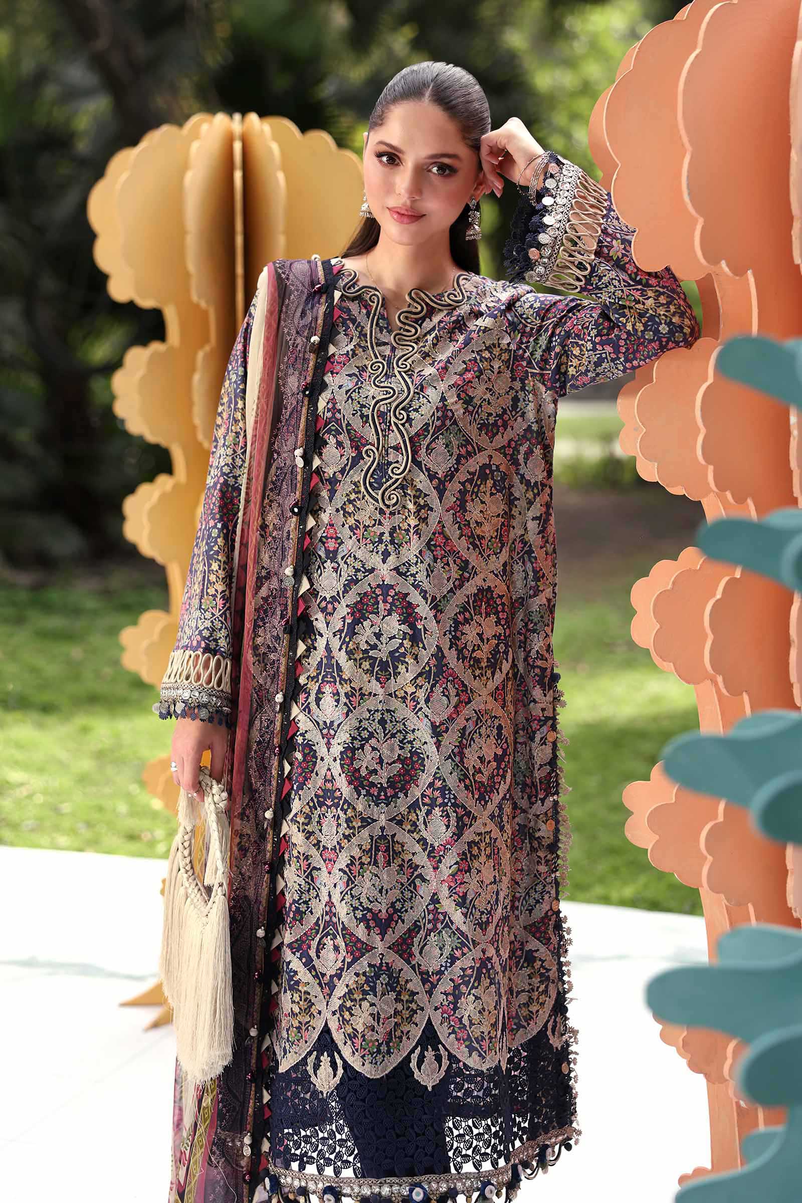 3 Piece Unstitched Embroidered Lawn Suit - Image 5