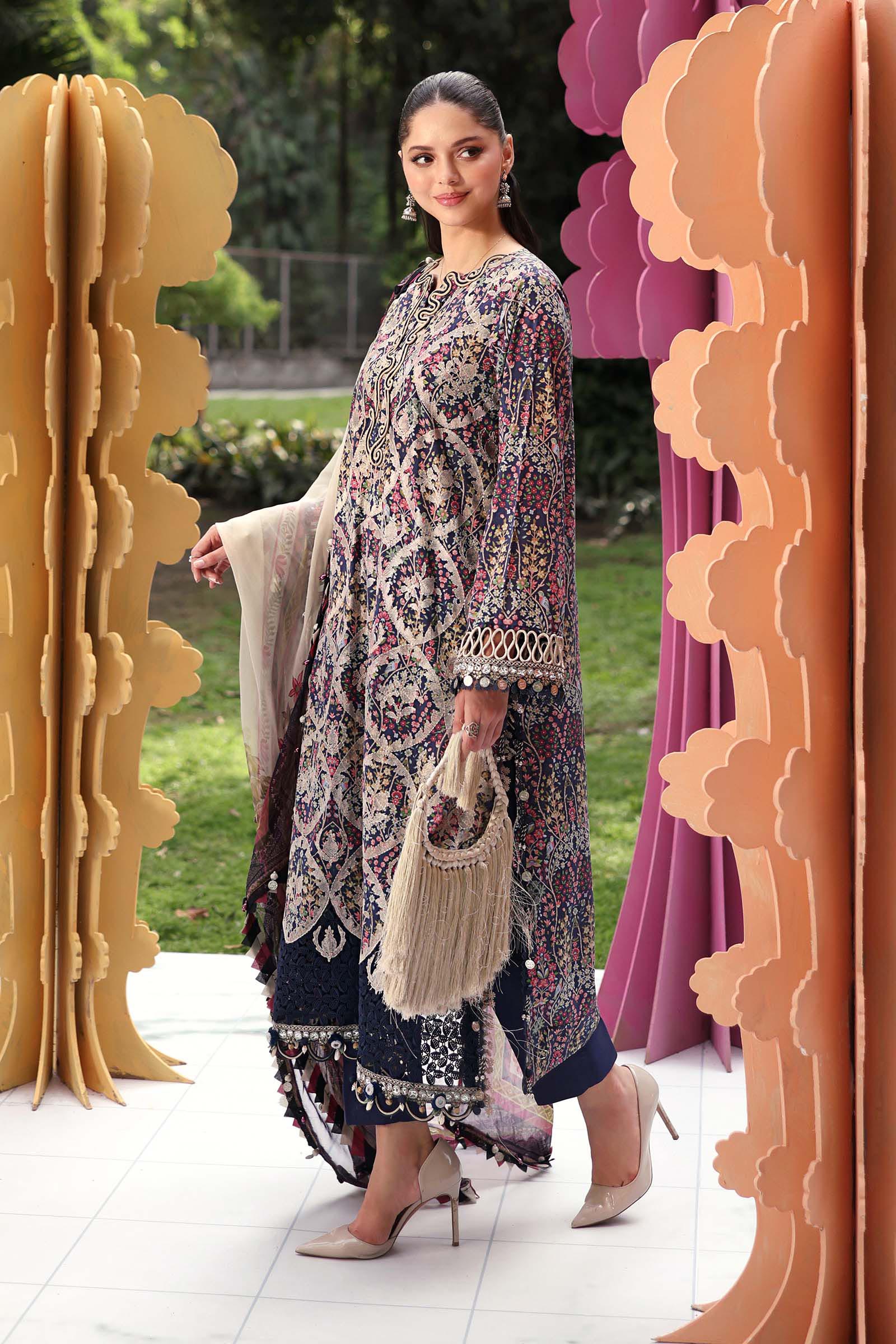 3 Piece Unstitched Embroidered Lawn Suit - Image 7