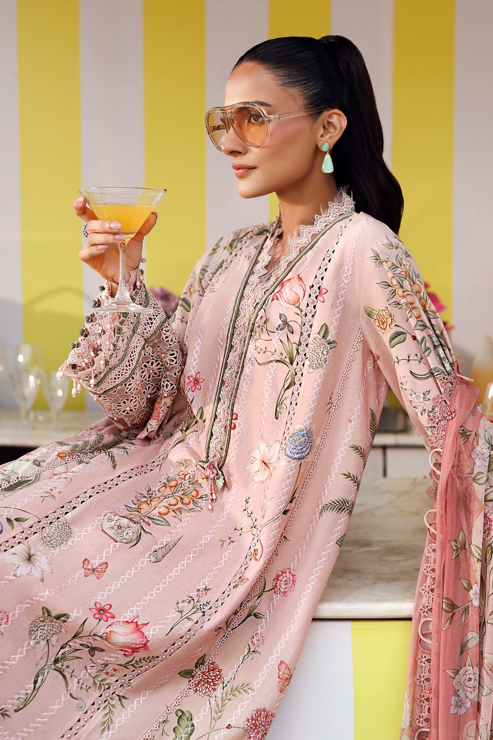 3 Piece Unstitched Embroidered Lawn Suit - Image 4