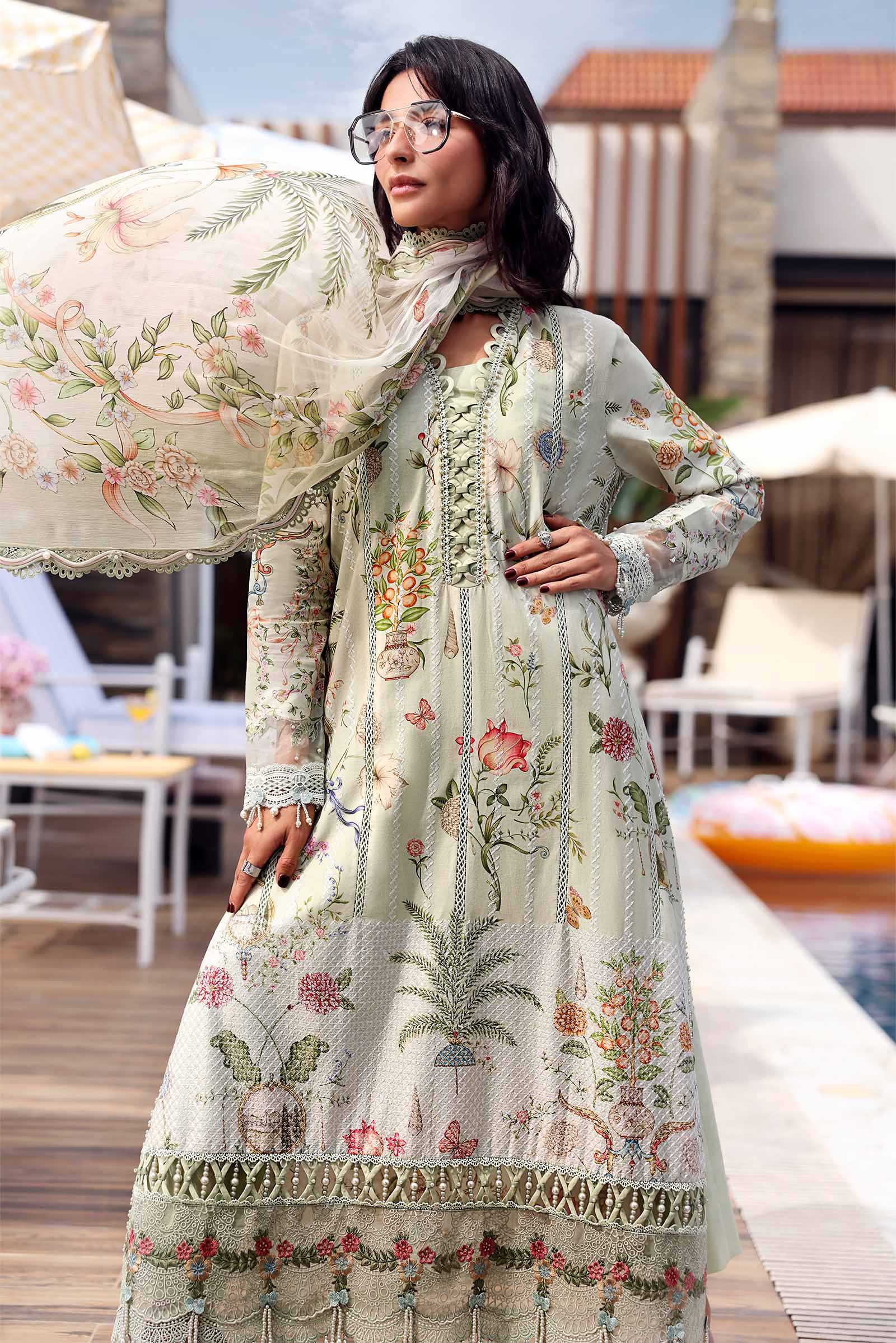 3 Piece Unstitched Embroidered Lawn Suit - Image 4