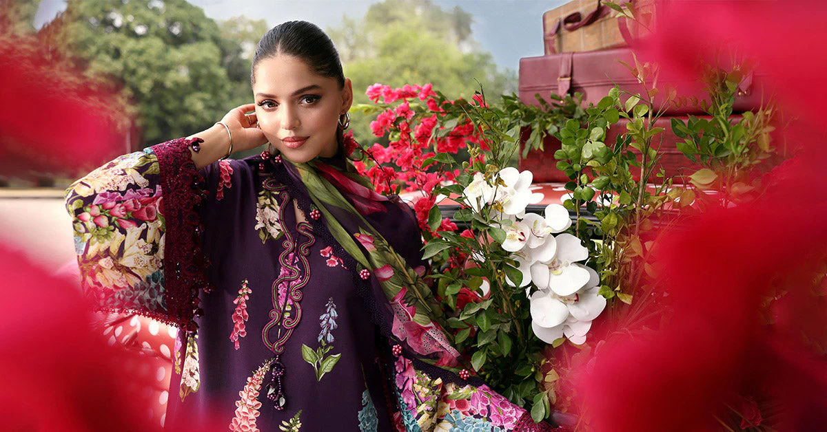 3 Piece Unstitched Embroidered Lawn Suit - Image 12