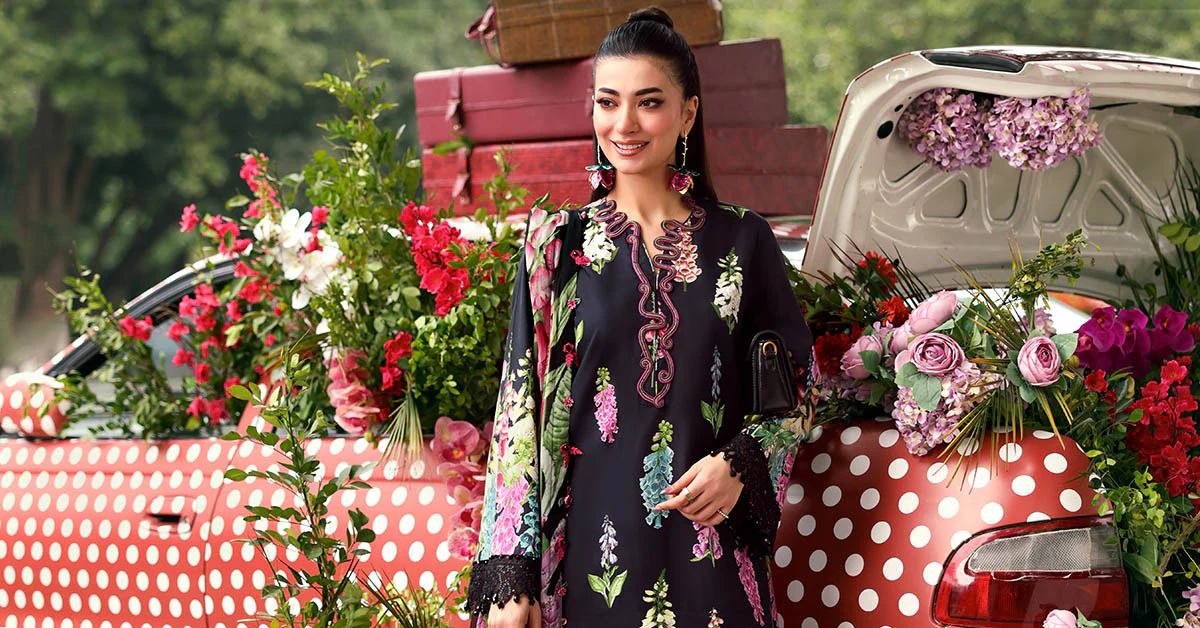 3 Piece Unstitched Embroidered Lawn Suit - Image 7