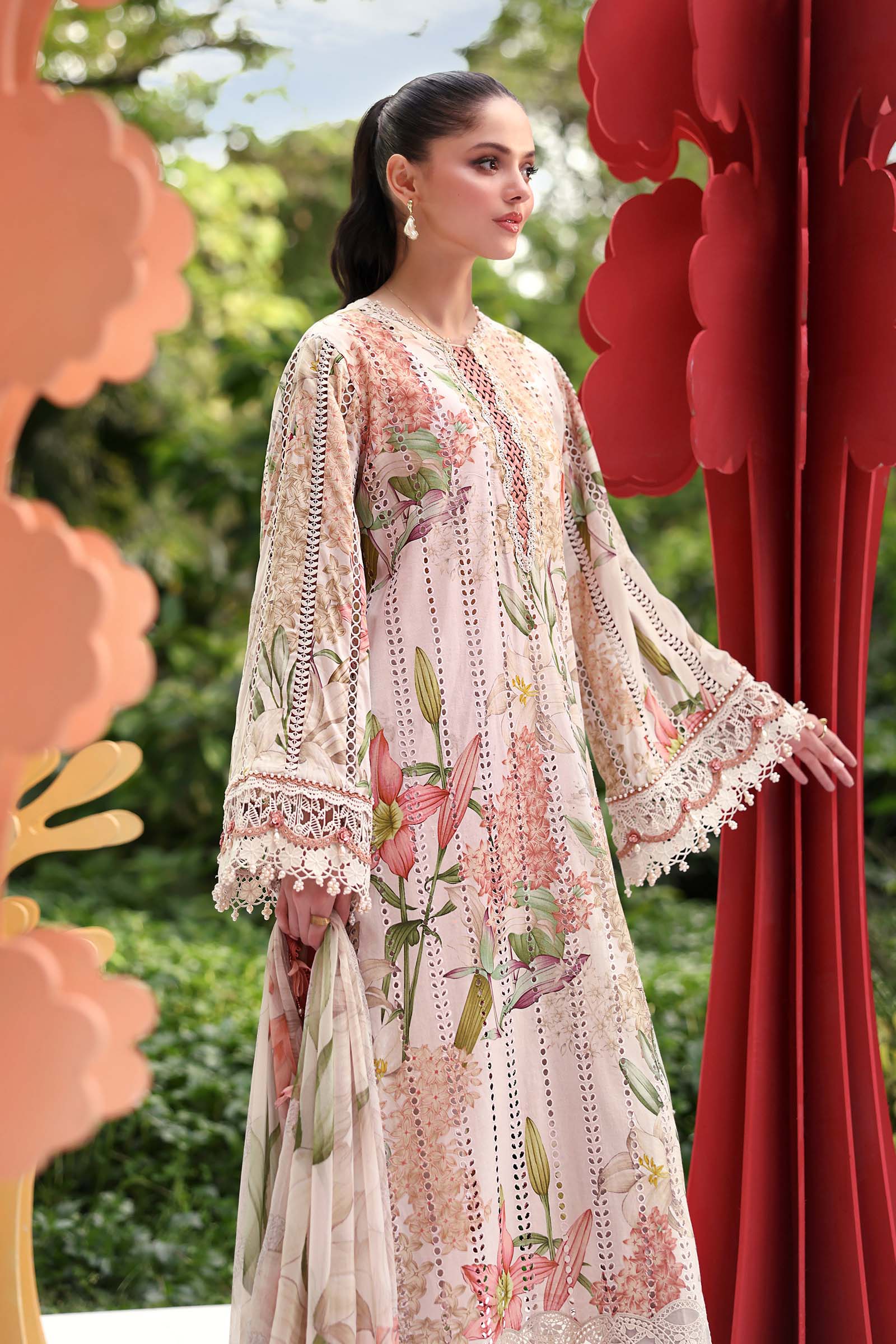 3 Piece Unstitched Embroidered Lawn Suit - Image 3