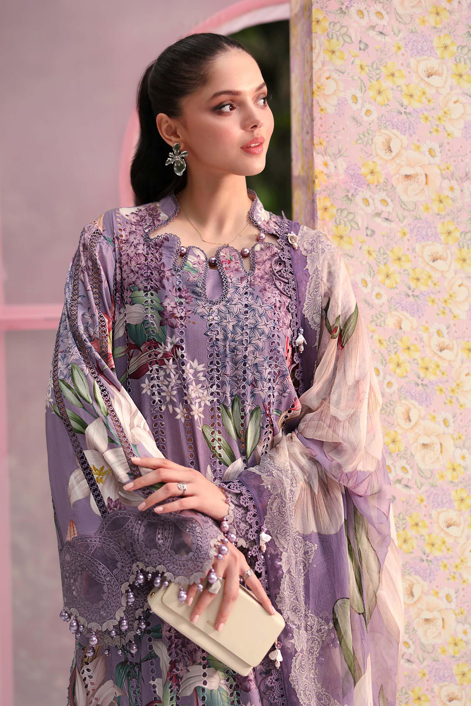 3 Piece Unstitched Embroidered Lawn Suit - Image 2