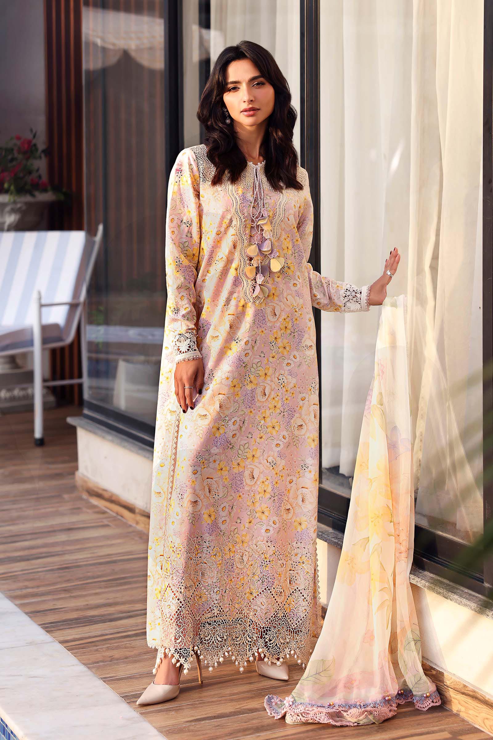 3 Piece Unstitched Embroidered Lawn Suit - Image 4