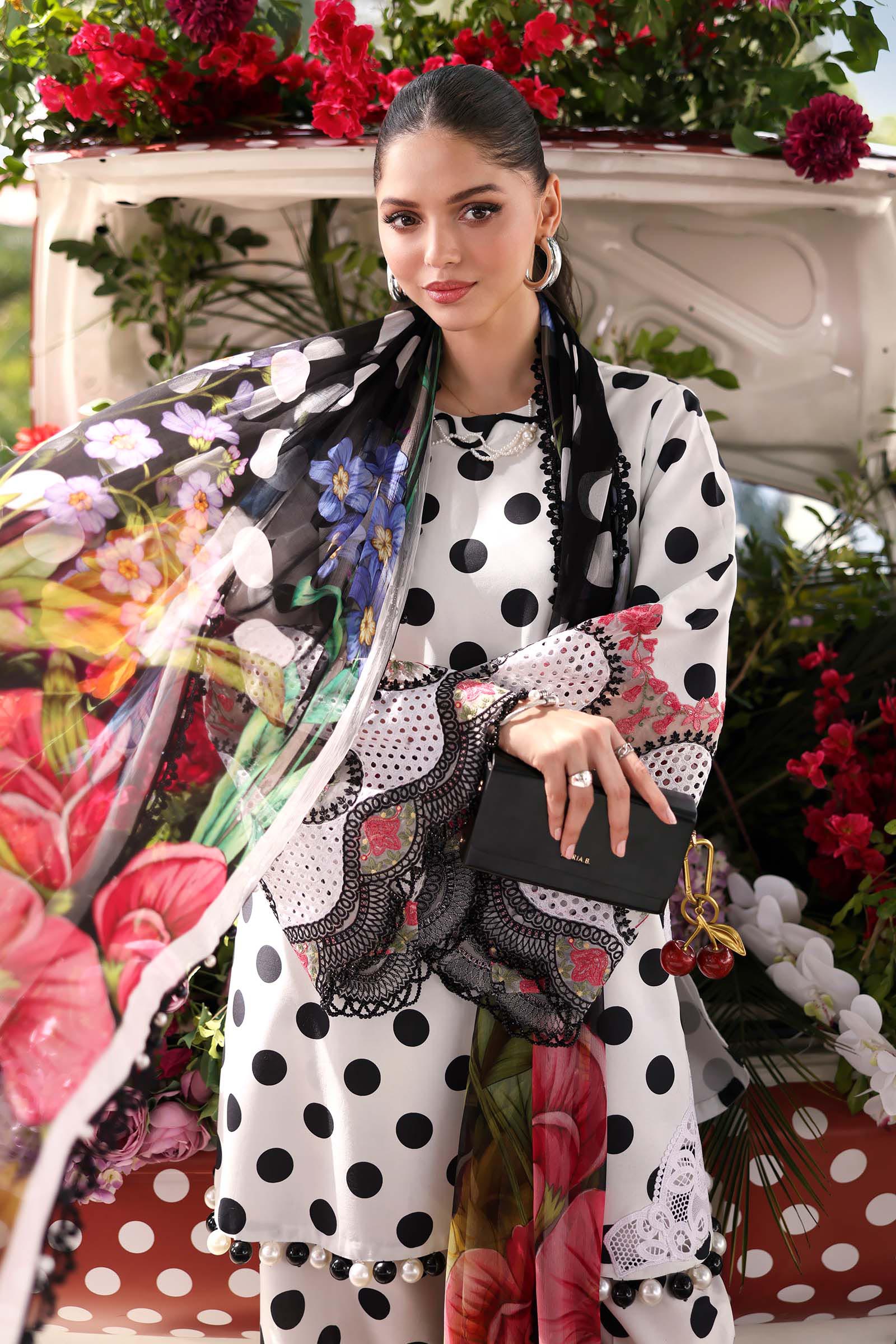 3 Piece Unstitched Embroidered Lawn Suit - Image 2