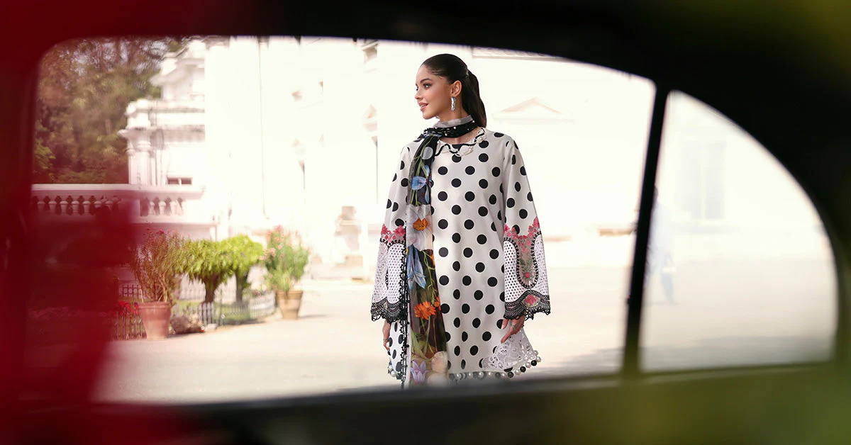 3 Piece Unstitched Embroidered Lawn Suit - Image 8