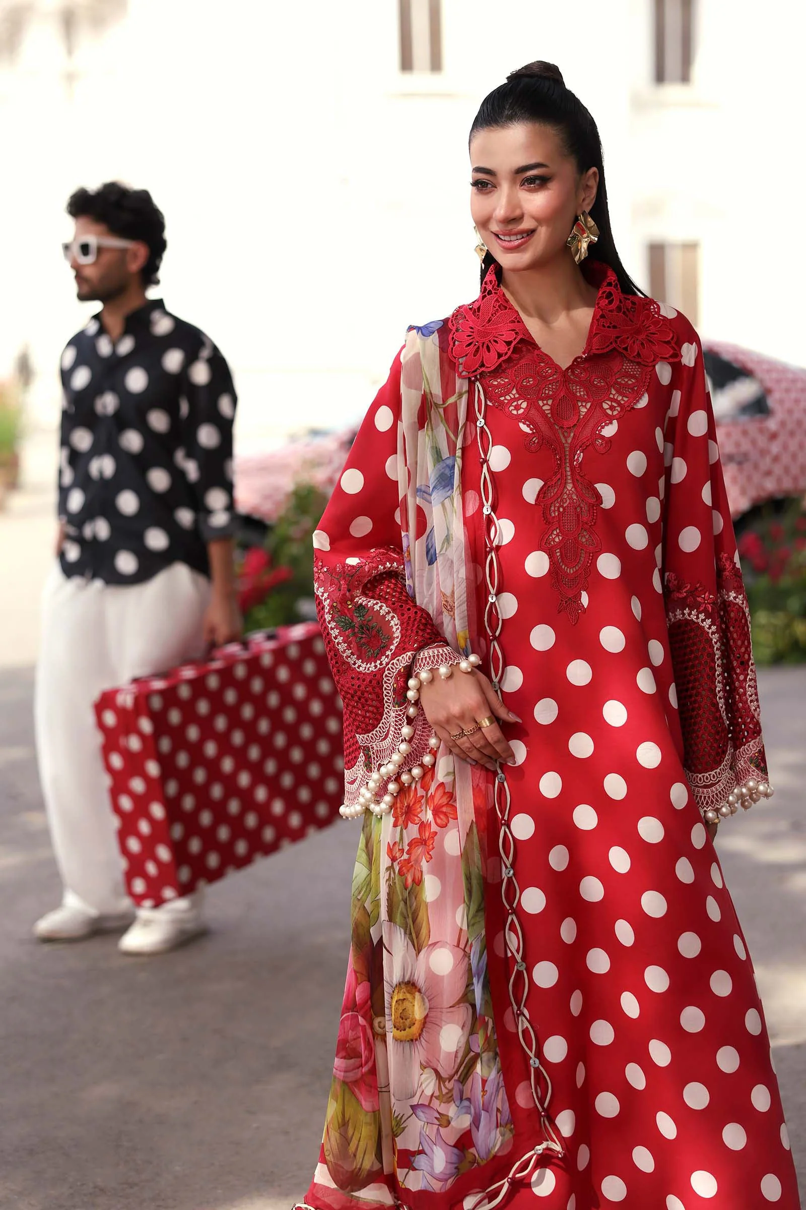 3 Piece Unstitched Embroidered Lawn Suit - Image 4