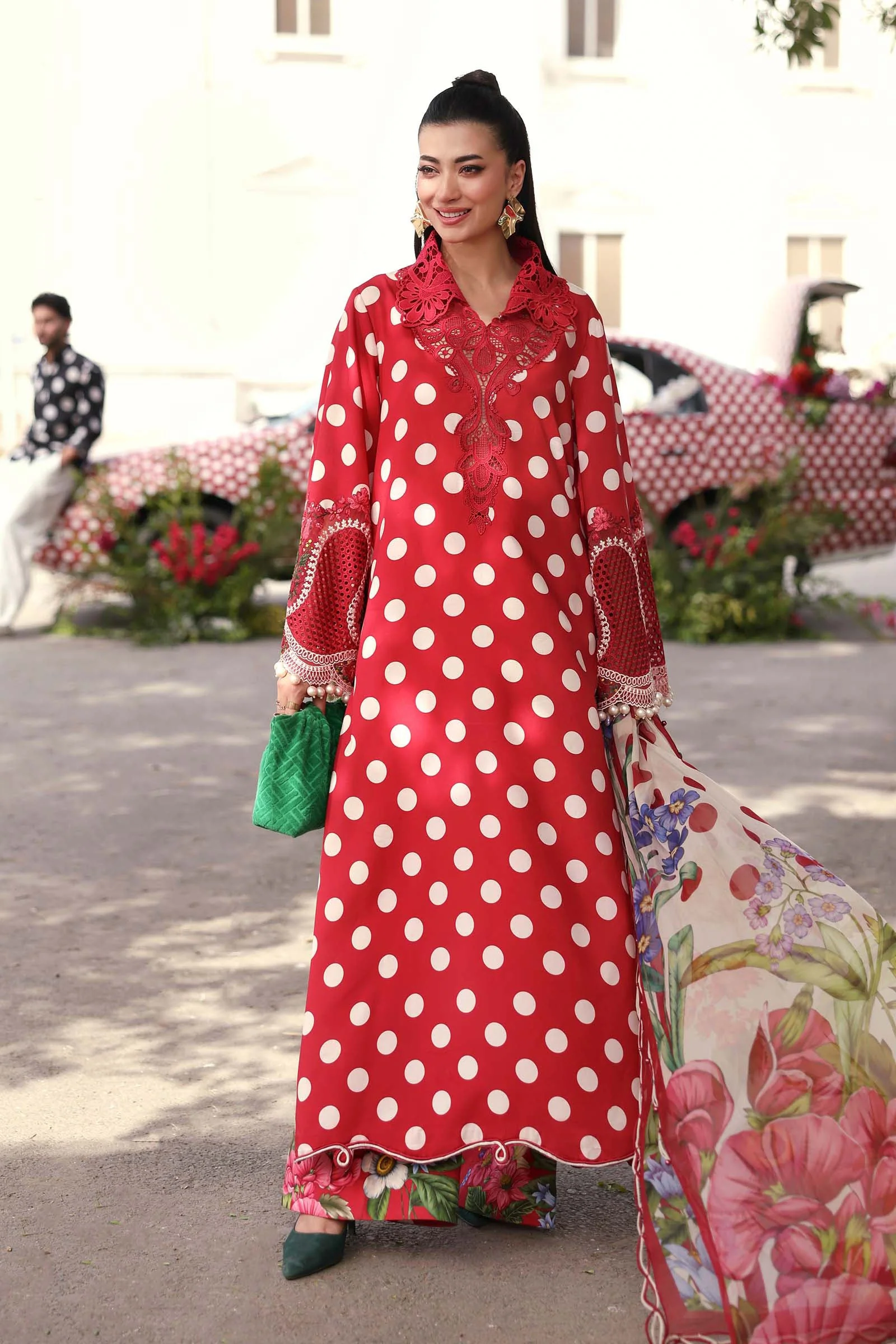 3 Piece Unstitched Embroidered Lawn Suit - Image 6