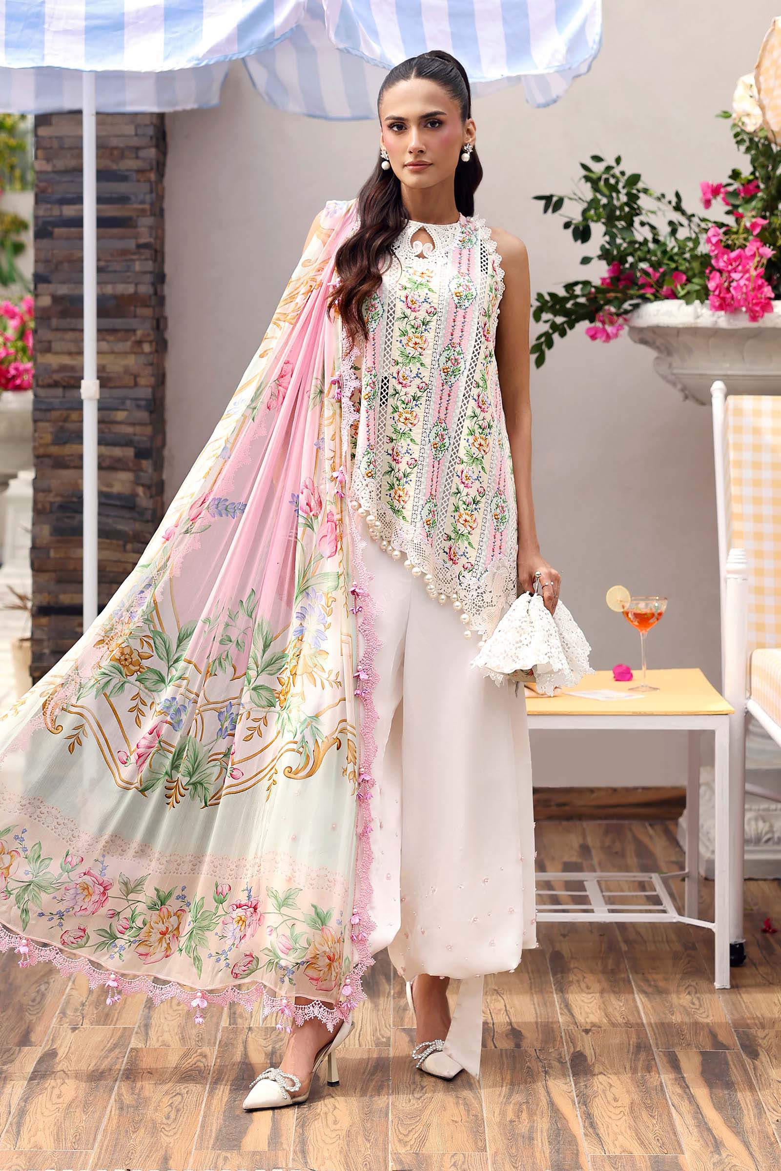 3 Piece Unstitched Embroidered Lawn Suit - Image 10