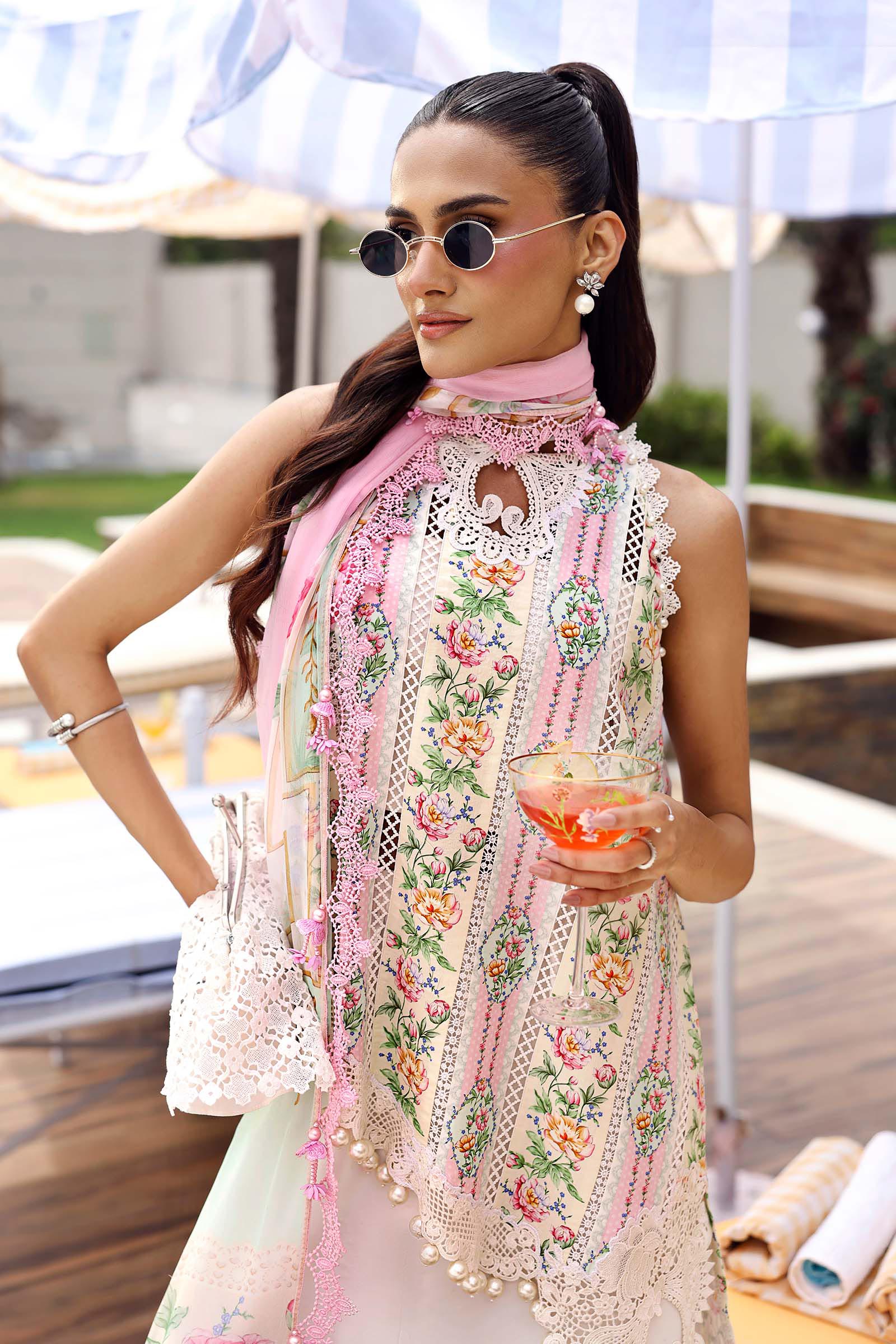 3 Piece Unstitched Embroidered Lawn Suit - Image 3