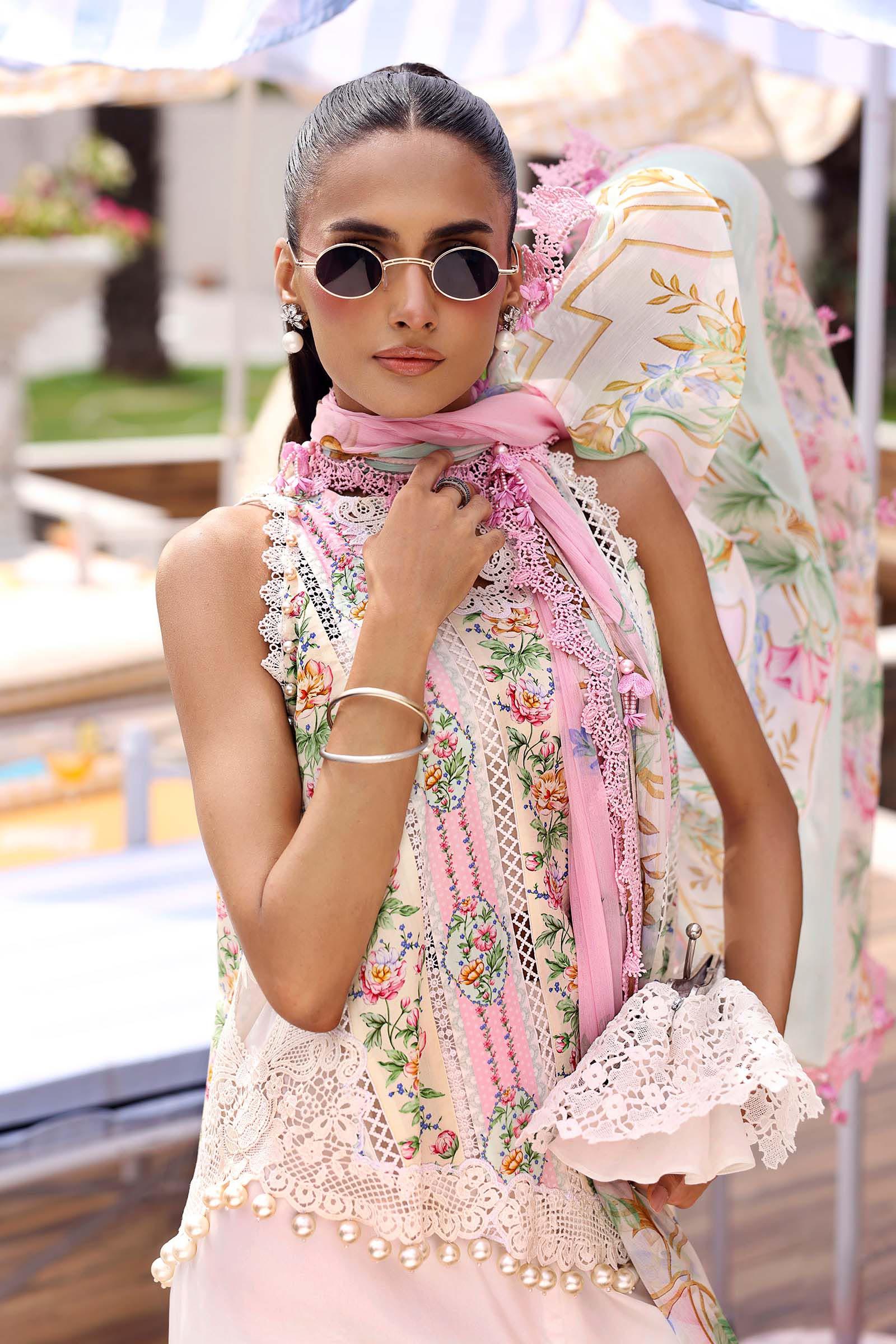 3 Piece Unstitched Embroidered Lawn Suit - Image 7