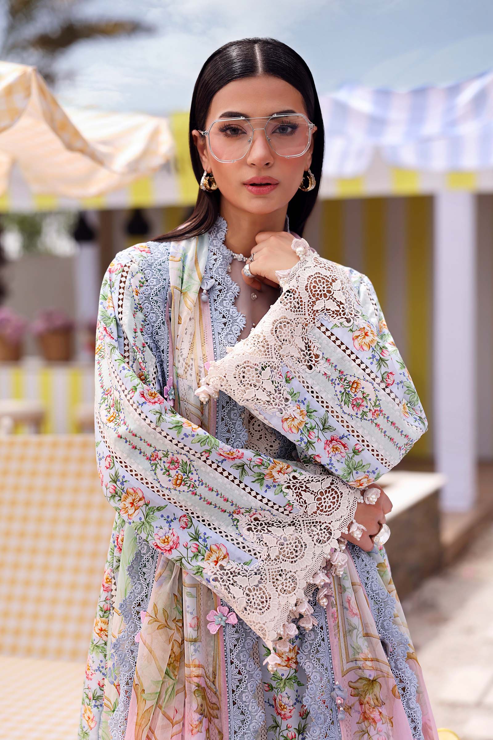 3 Piece Unstitched Embroidered Lawn Suit - Image 3