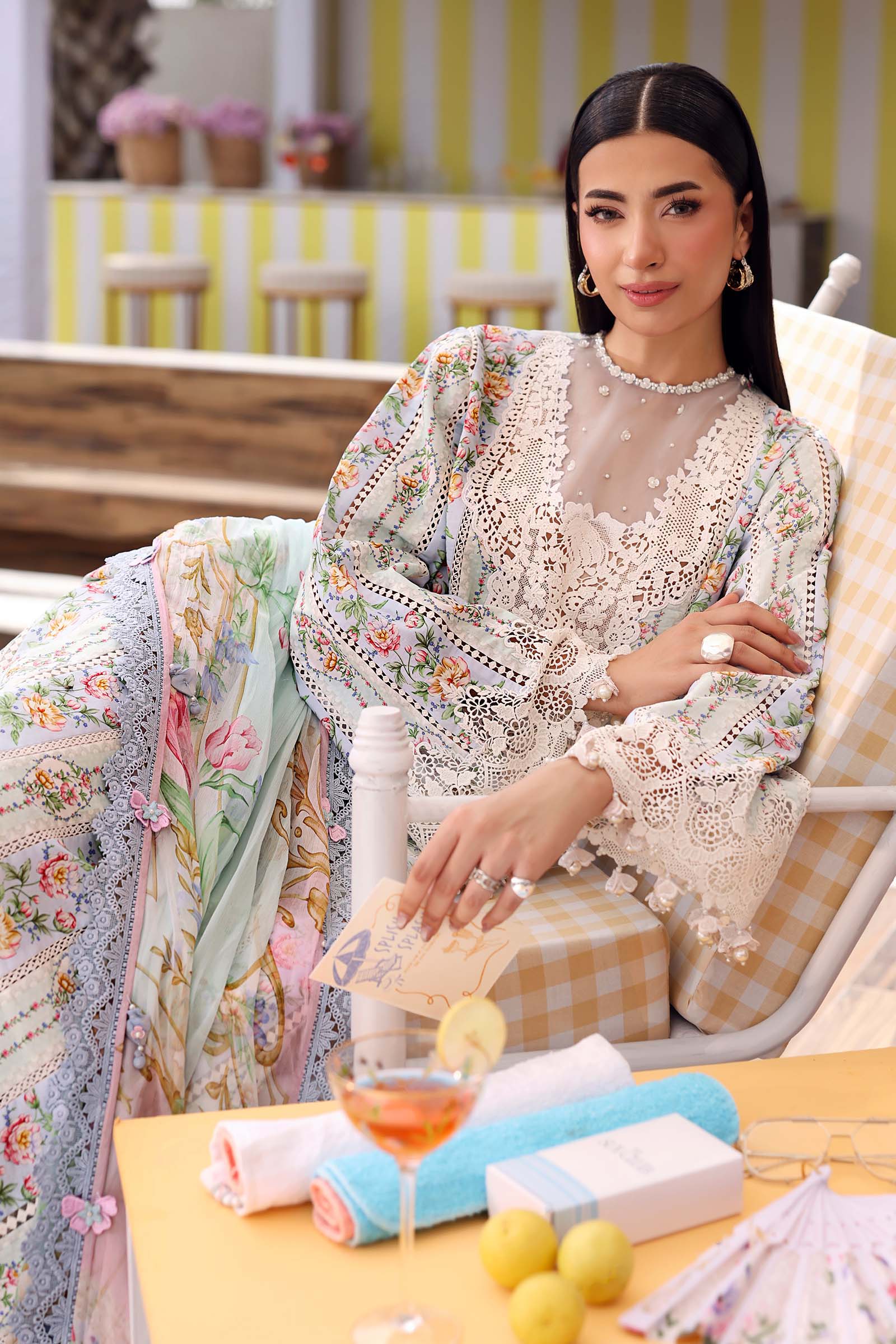3 Piece Unstitched Embroidered Lawn Suit - Image 6
