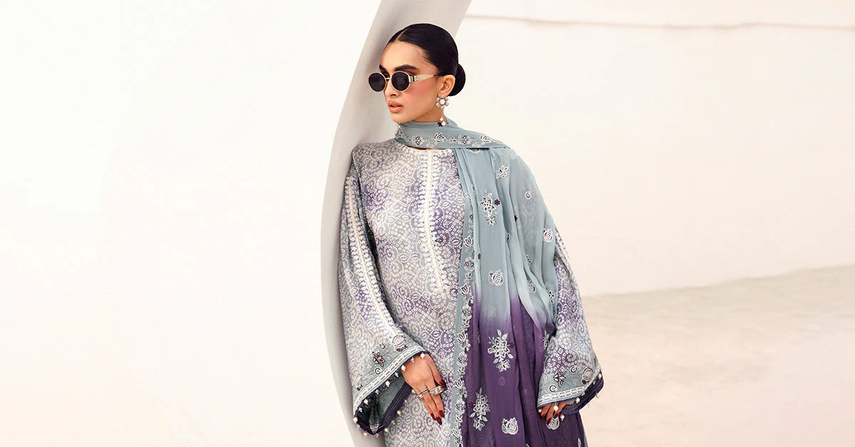 3 Piece Embroidered Silk Suit - Image 8