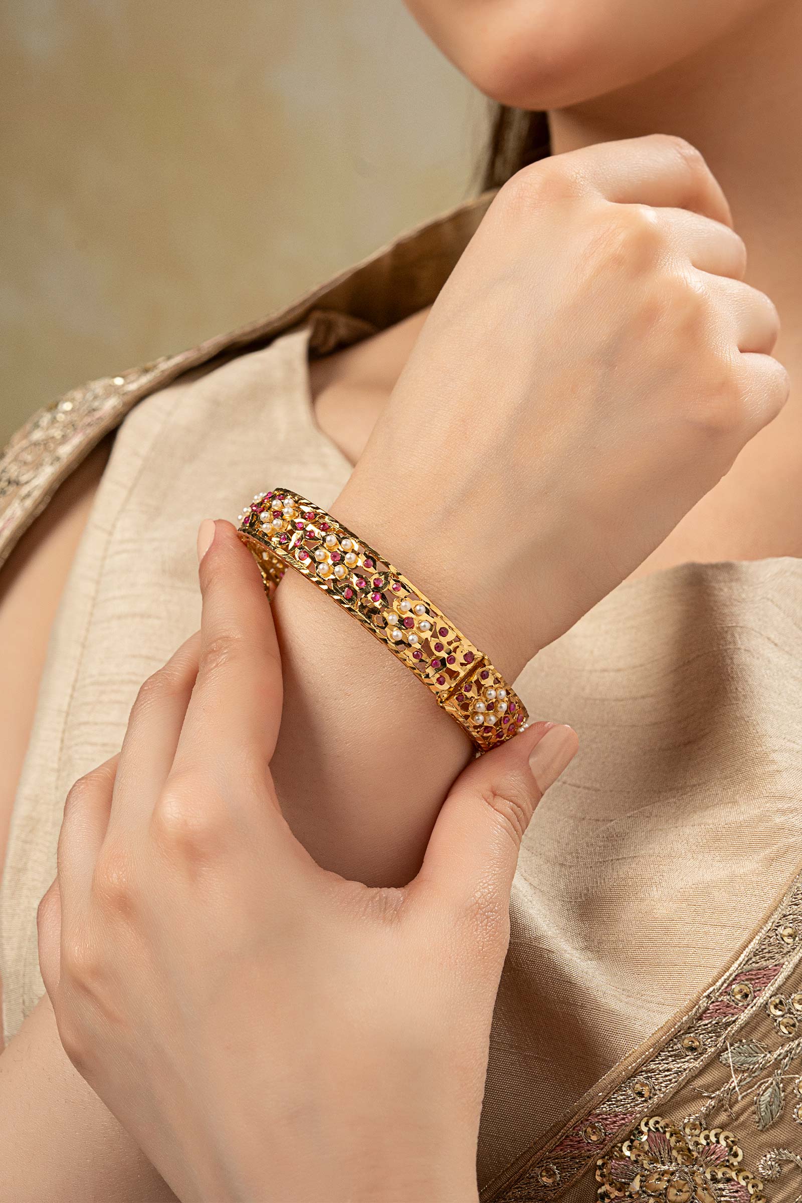 Pearl Petal Bangle - Image 2
