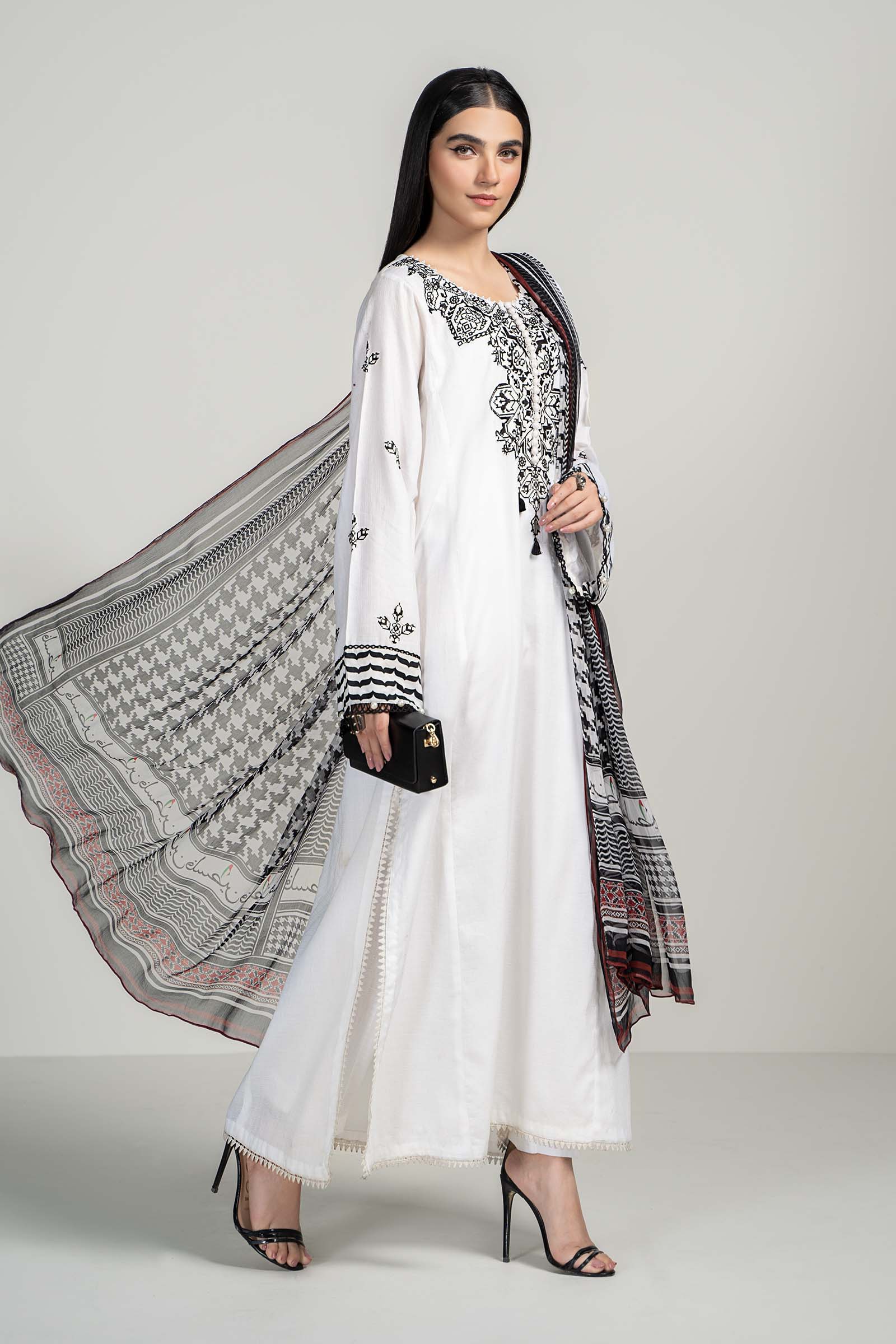 3 Piece Dyed Lawn Suit - Image 6