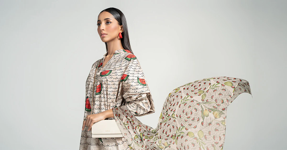3 Piece Printed Lawn Suit - Image 5