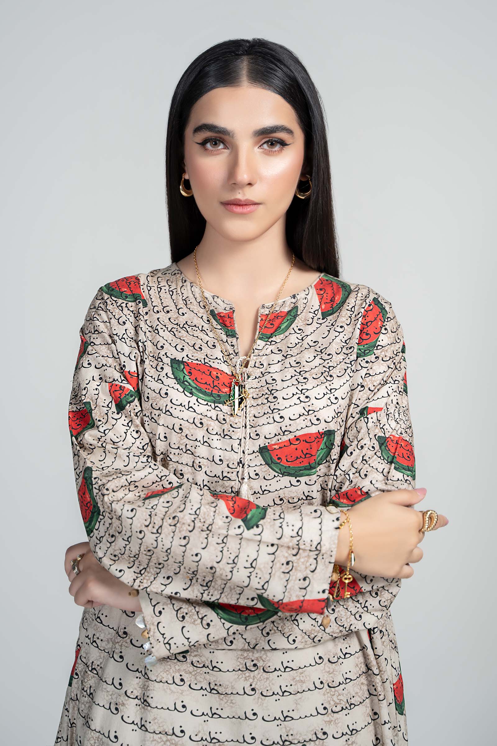 3 Piece Printed Lawn Suit - Image 2