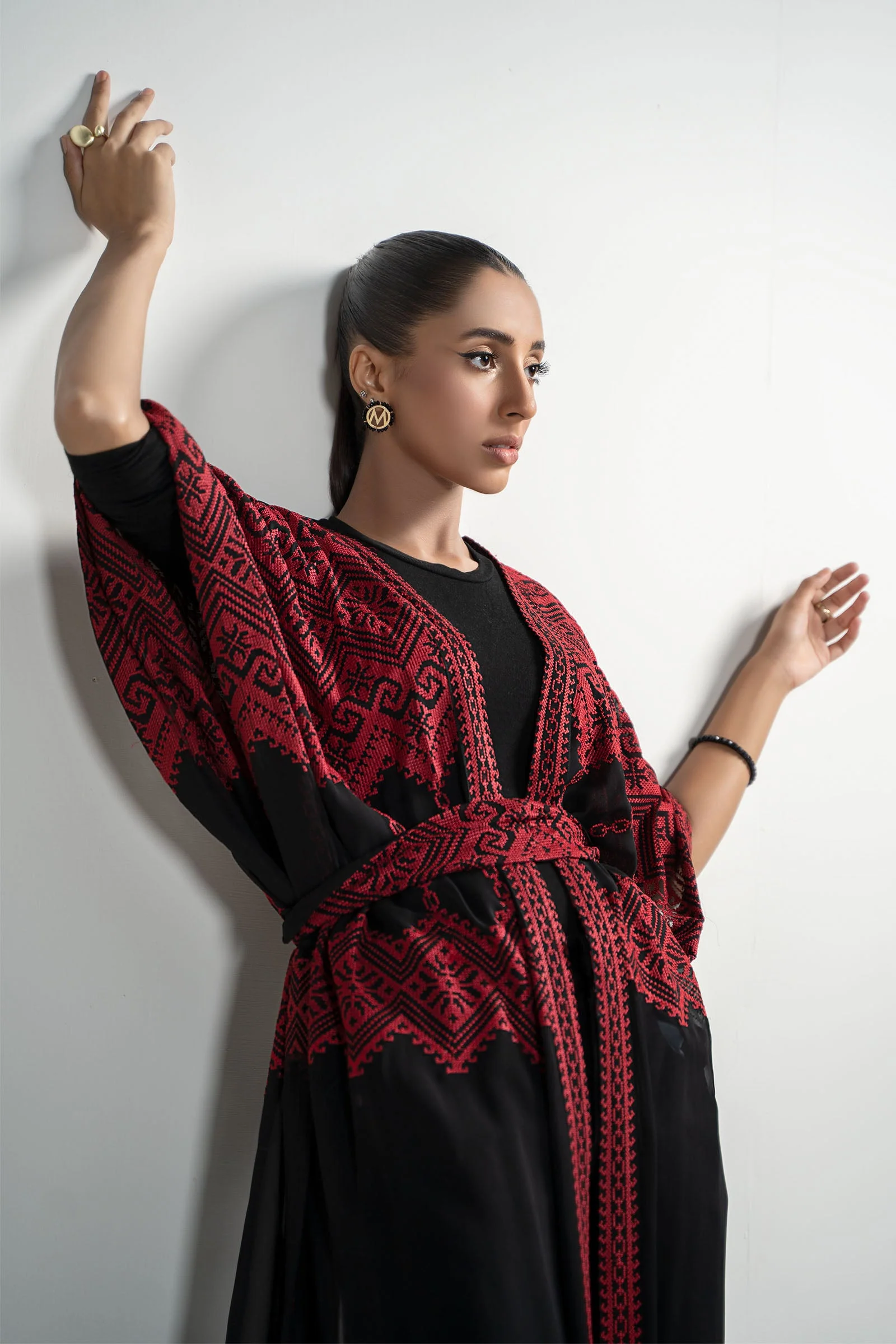 Embroidered Georgette Kaftan - Image 2