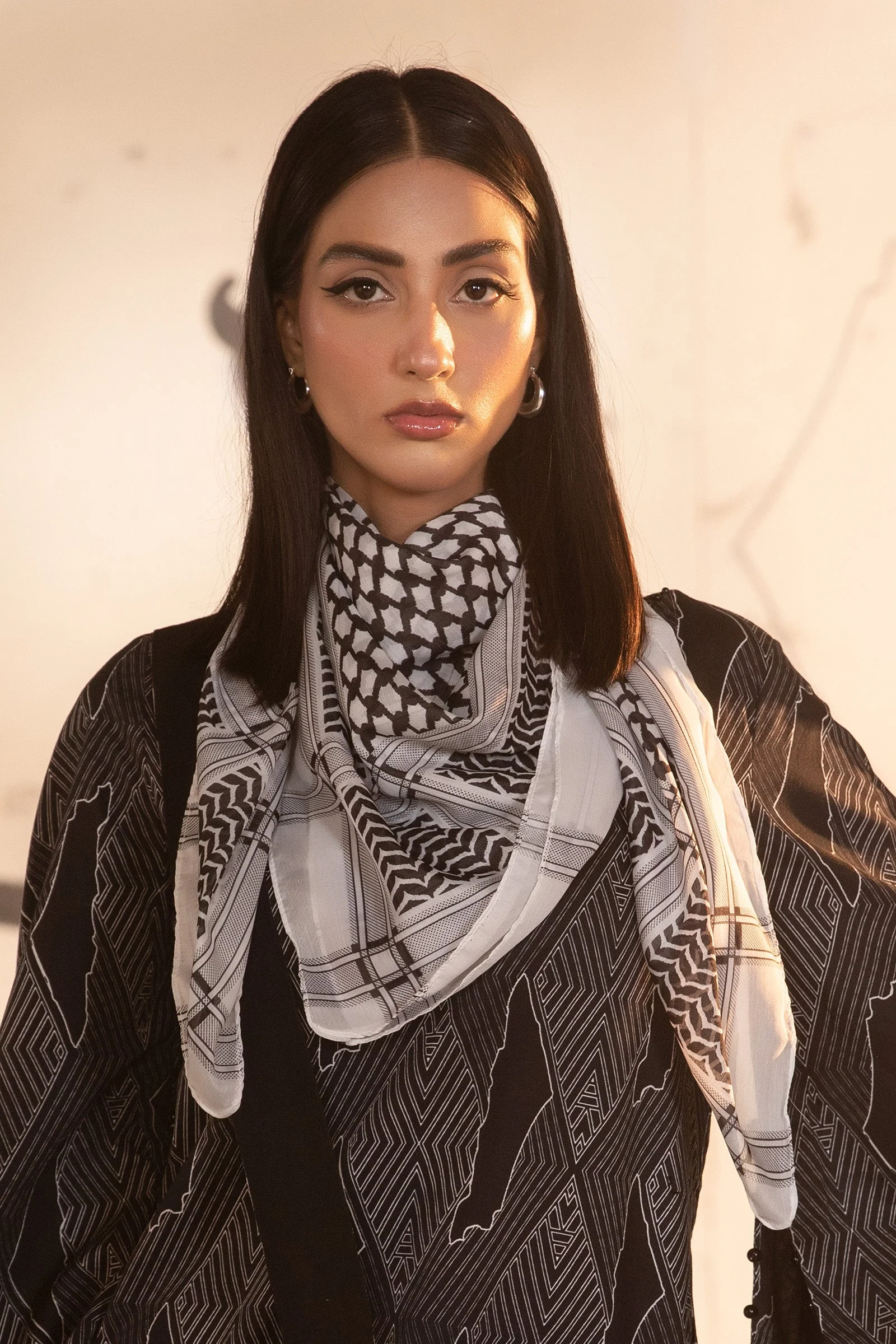 Printed Keffiyeh Scarf - Image 3