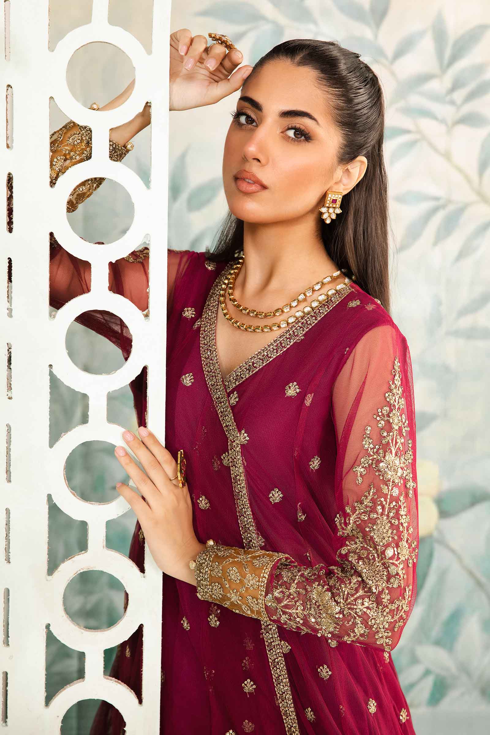 3 Piece Embroidered Net Suit - Image 4