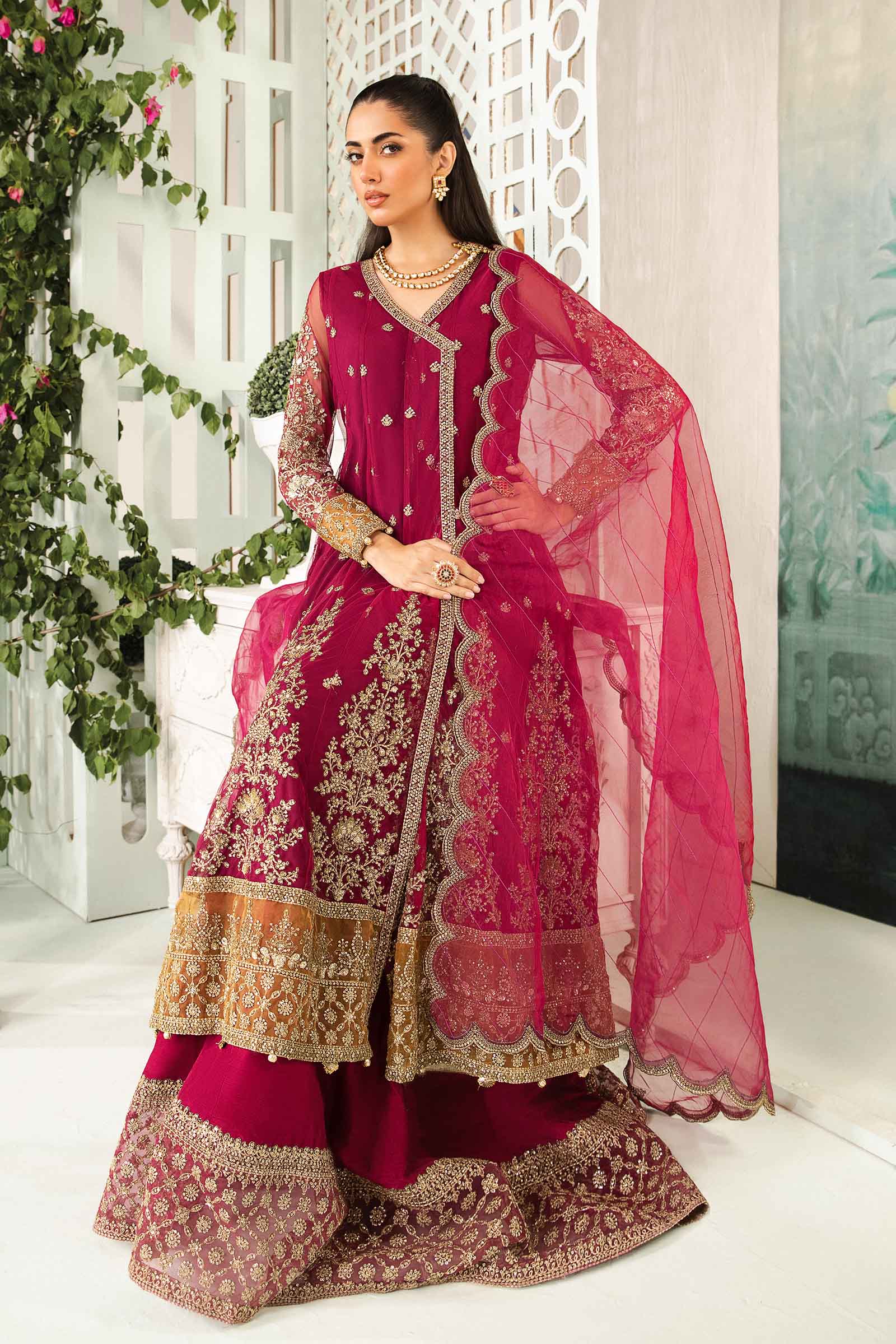3 Piece Embroidered Net Suit - Image 5
