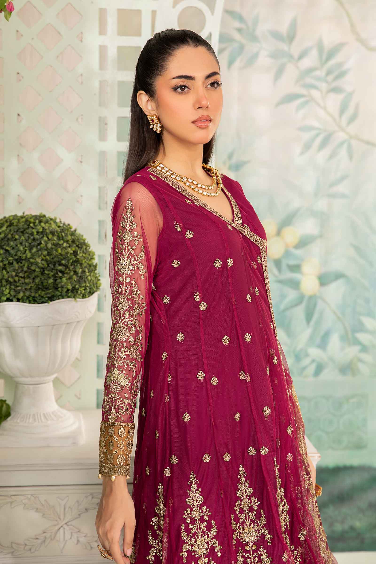 3 Piece Embroidered Net Suit - Image 6