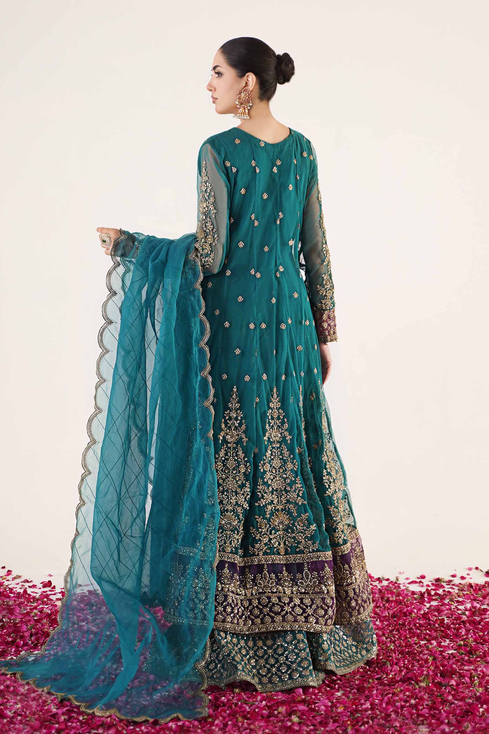 3 Piece Embroidered Net Suit - Image 8