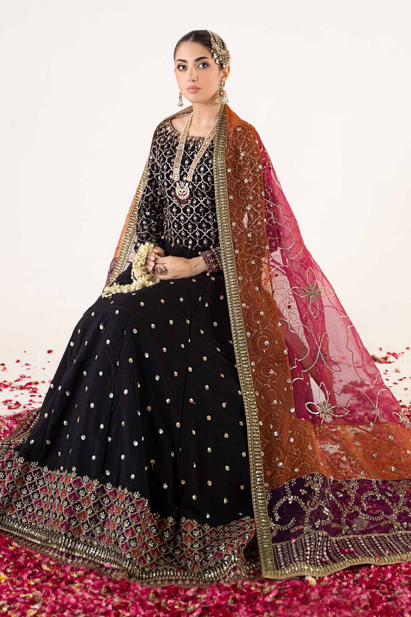 3 Piece Embroidered Raw Silk Suit - Image 2
