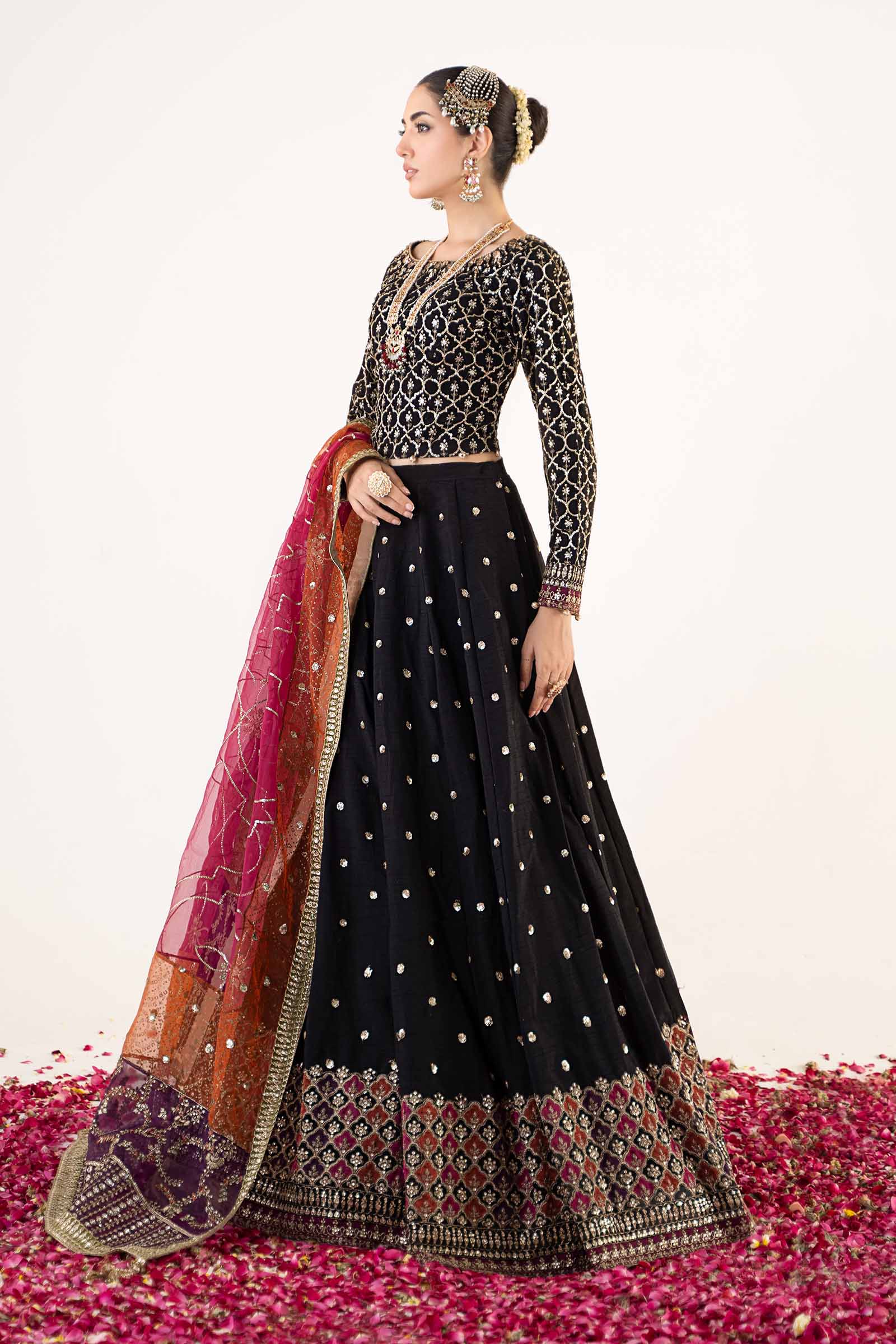 3 Piece Embroidered Raw Silk Suit - Image 6