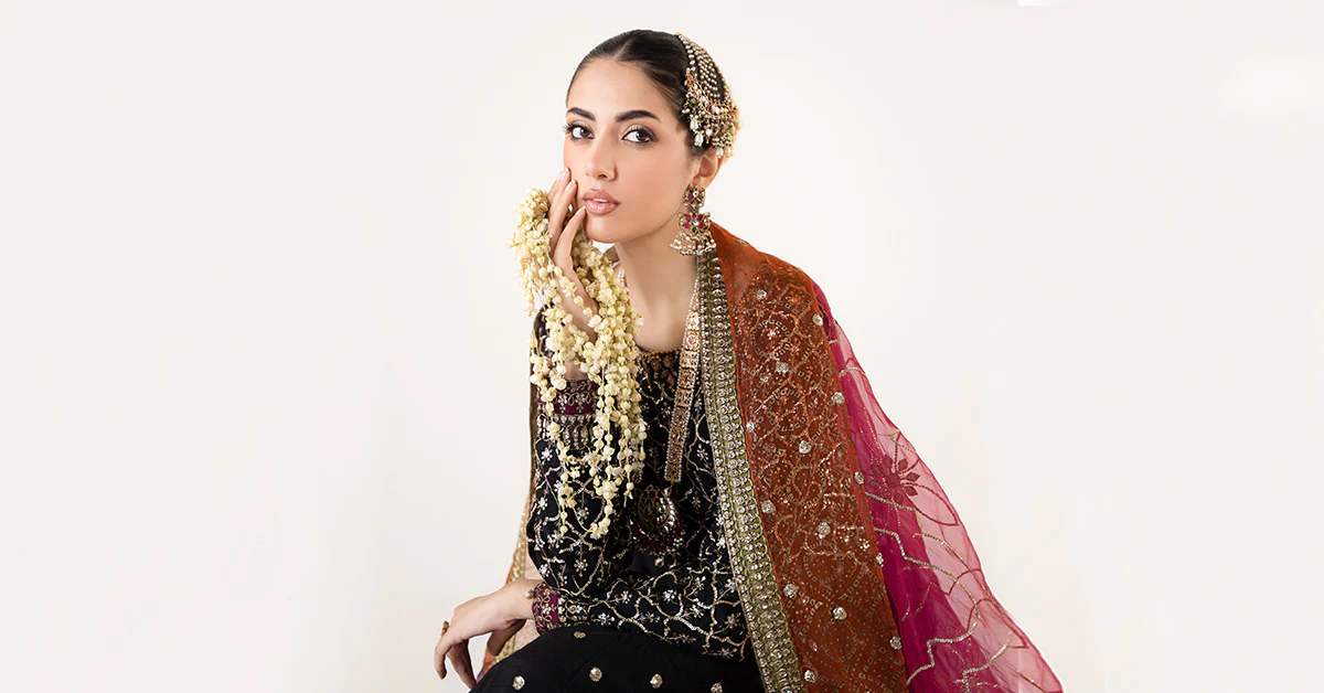 3 Piece Embroidered Raw Silk Suit - Image 8