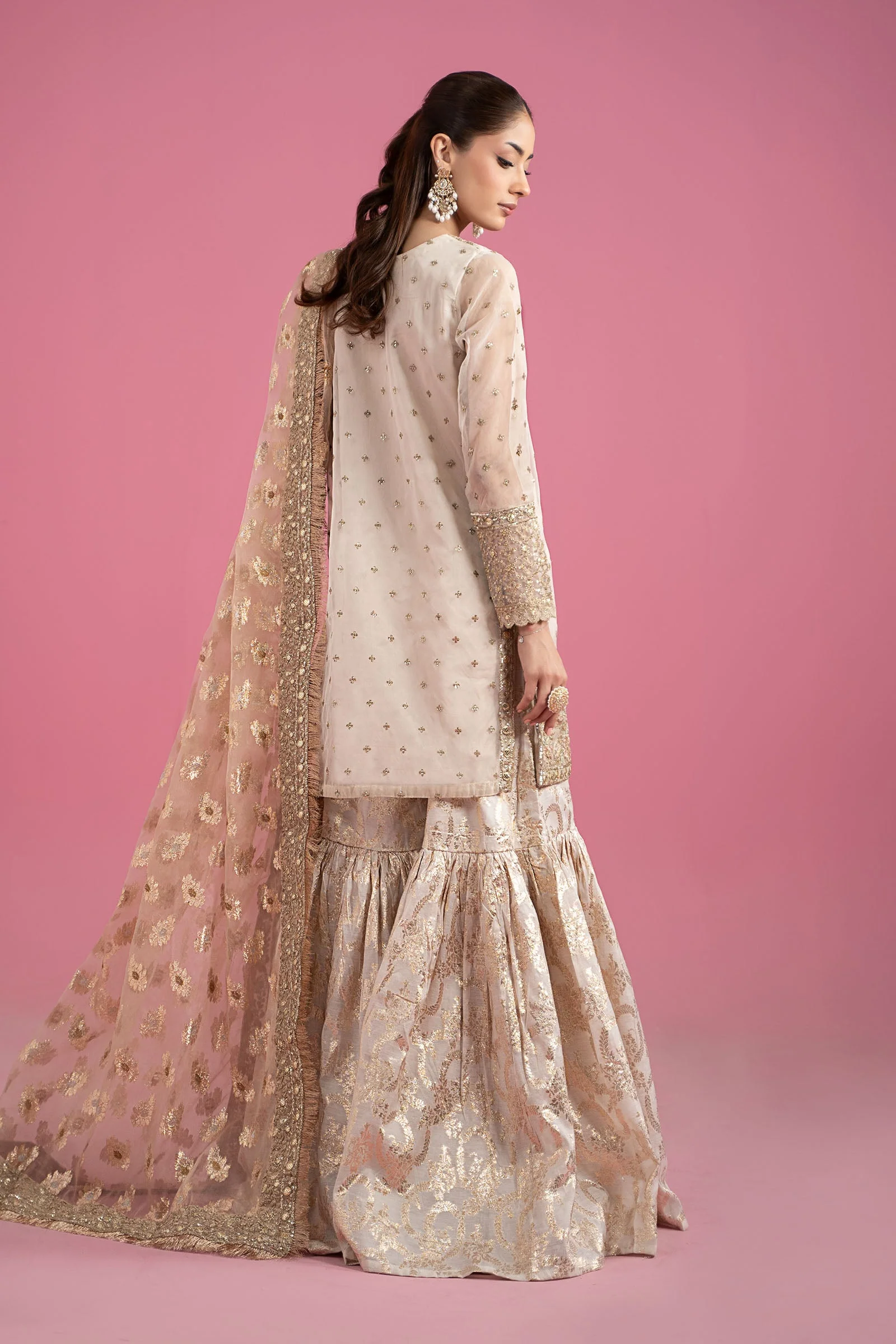 3 Piece Embroidered Organza Suit - Image 7