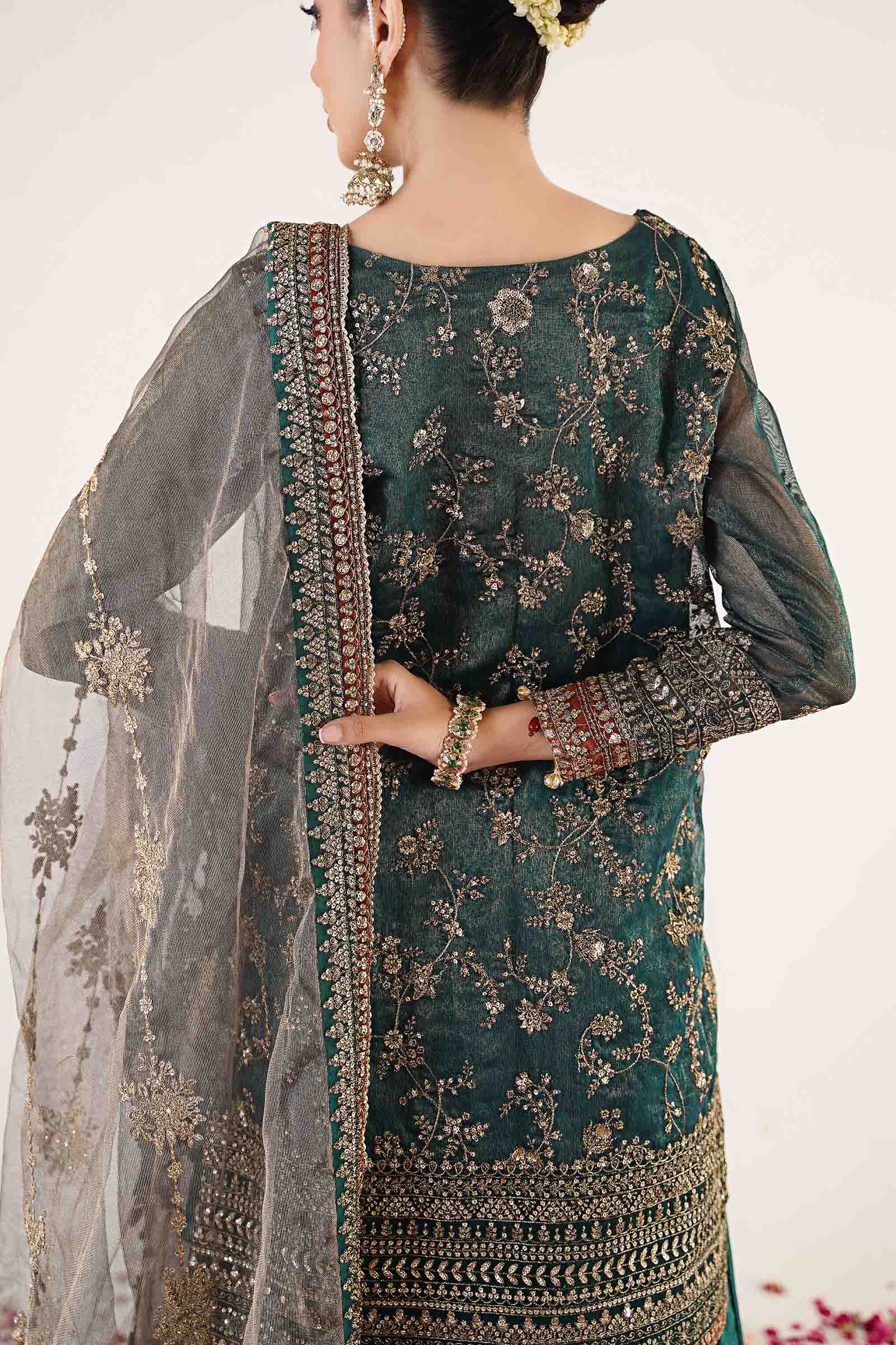 3 Piece Embroidered Organza Suit - Image 6