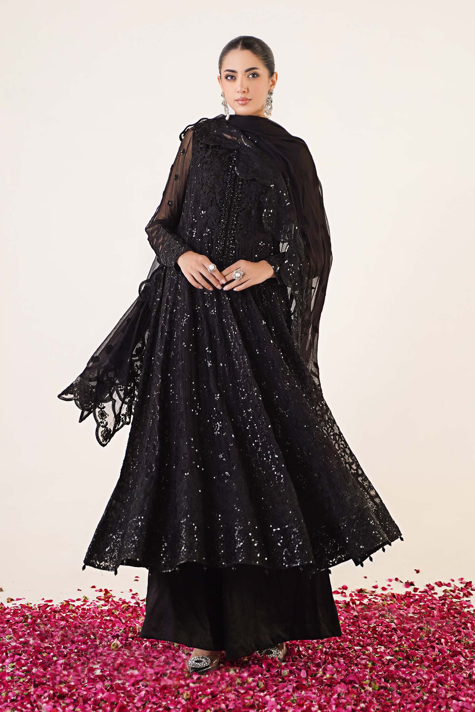 3 Piece Embroidered Chiffon Suit - Image 4