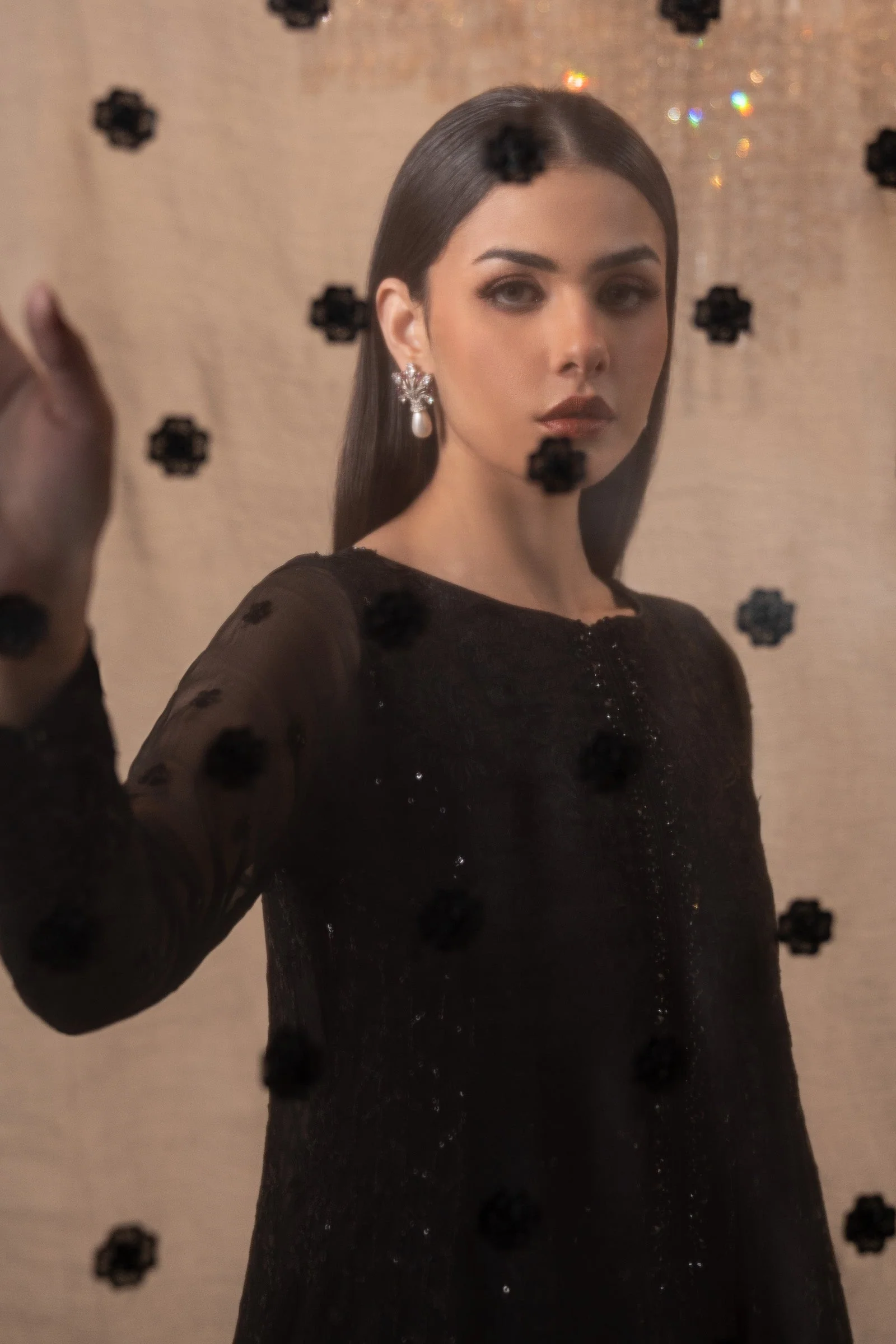 3 Piece Embroidered Chiffon Suit - Image 3