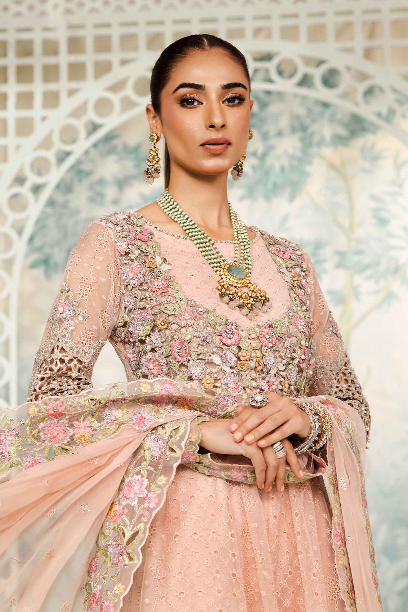 3 Piece Embroidered Organza Suit - Image 2