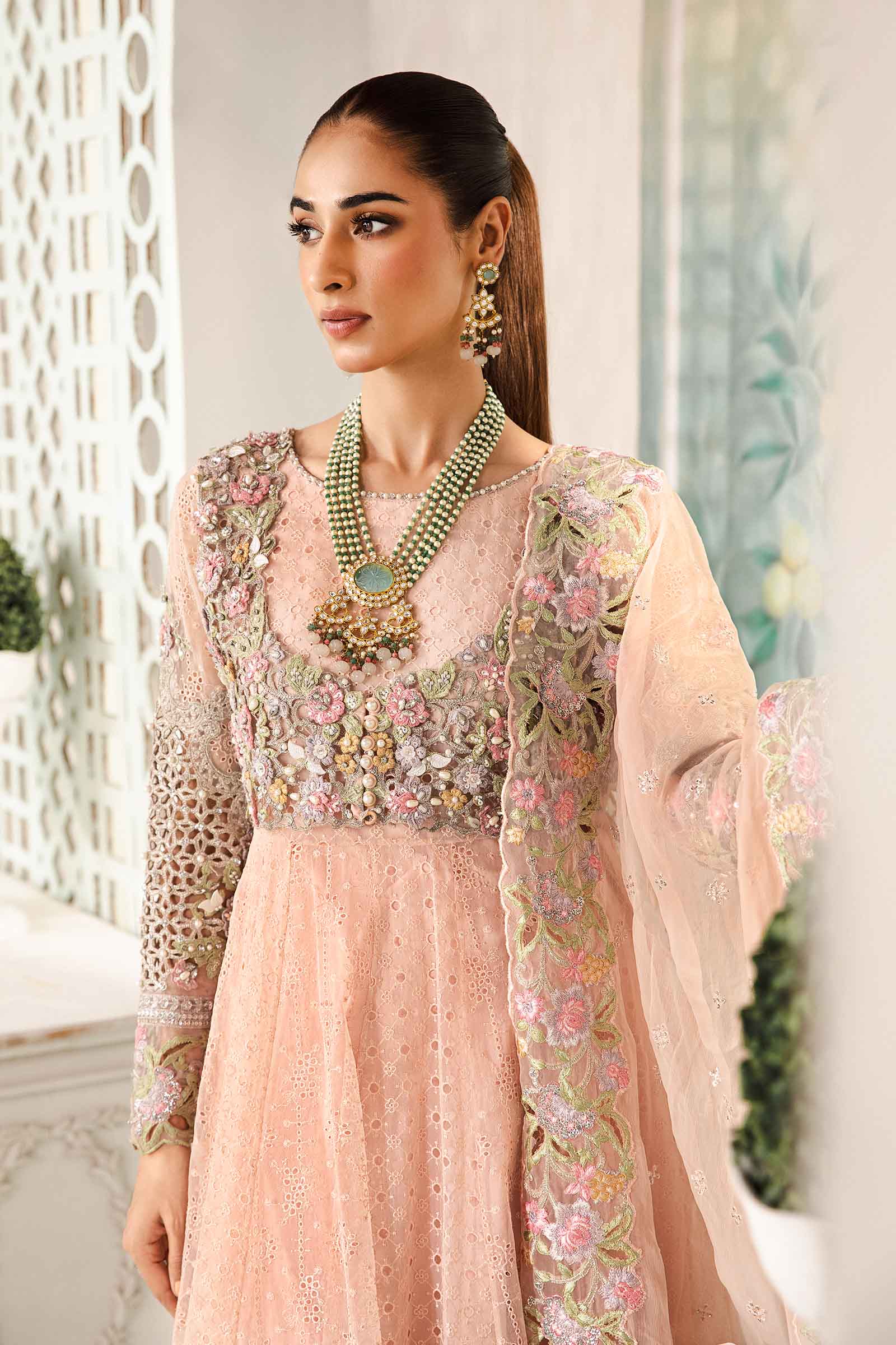 3 Piece Embroidered Organza Suit - Image 3