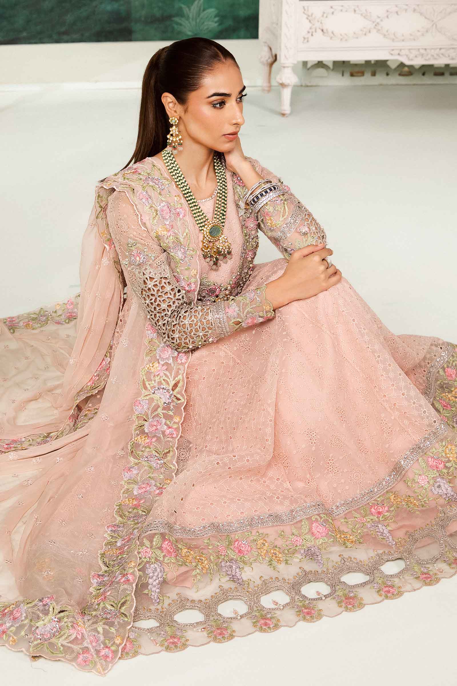 3 Piece Embroidered Organza Suit - Image 4